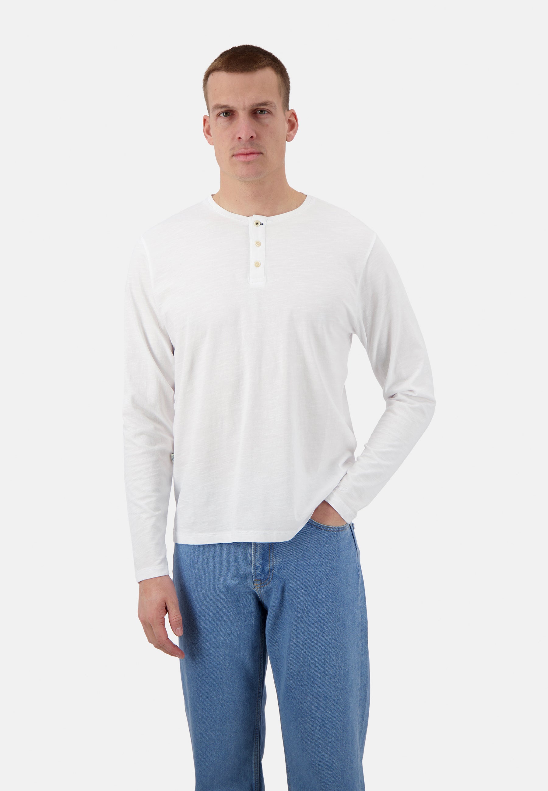 Henley - Slub en blanc T-shirts Colours and Sons   