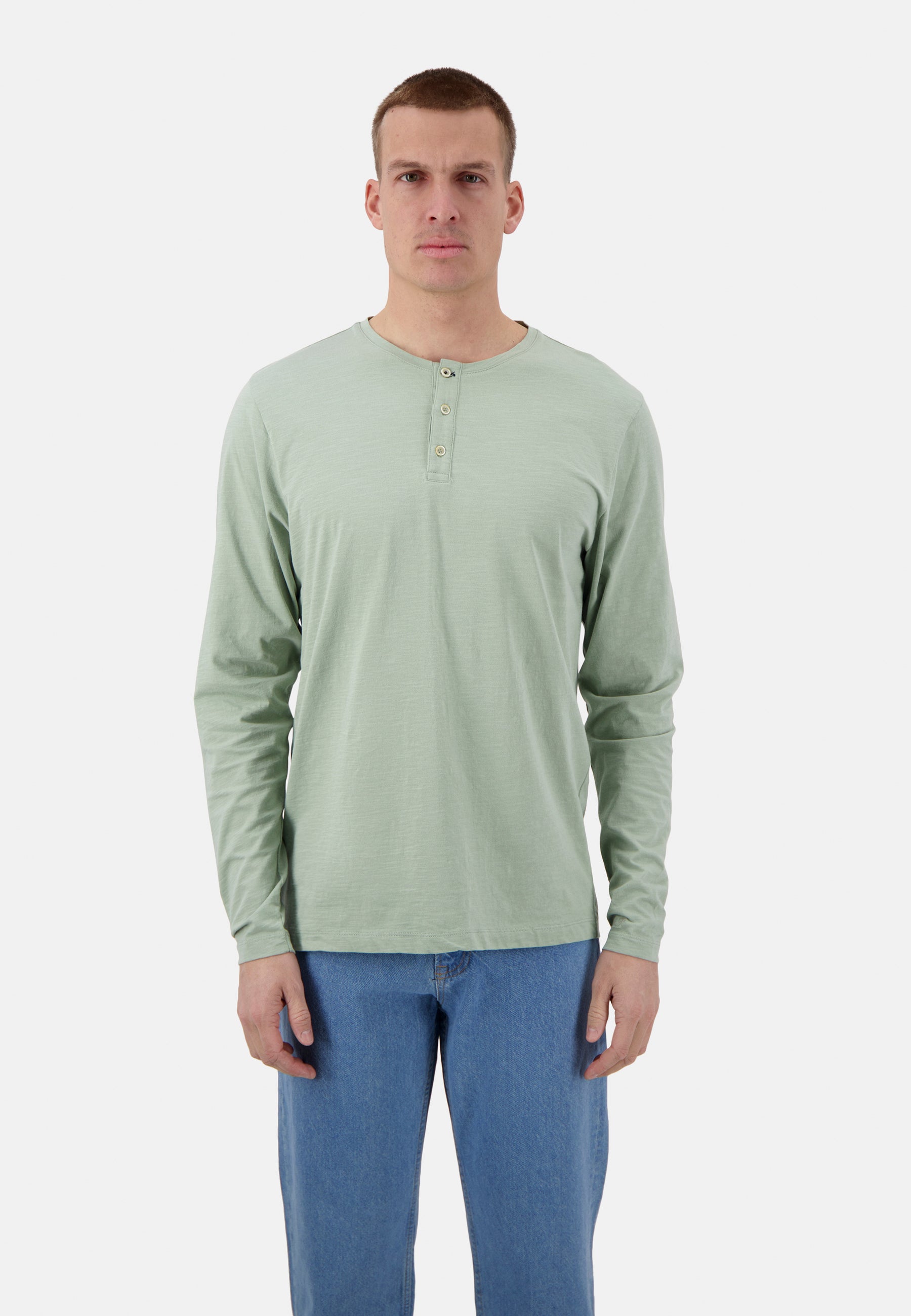 Henley - Slub en pistache T-shirts Colours and Sons   