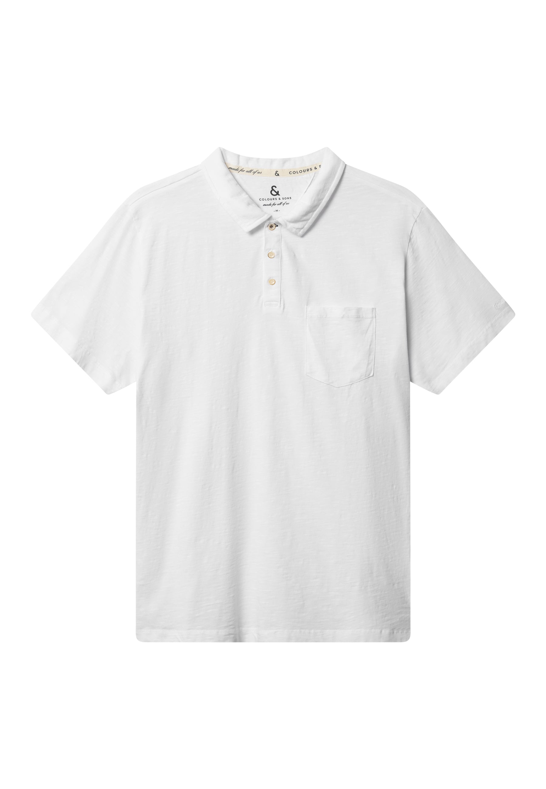 Polo - Slub in White Polos Colours and Sons   