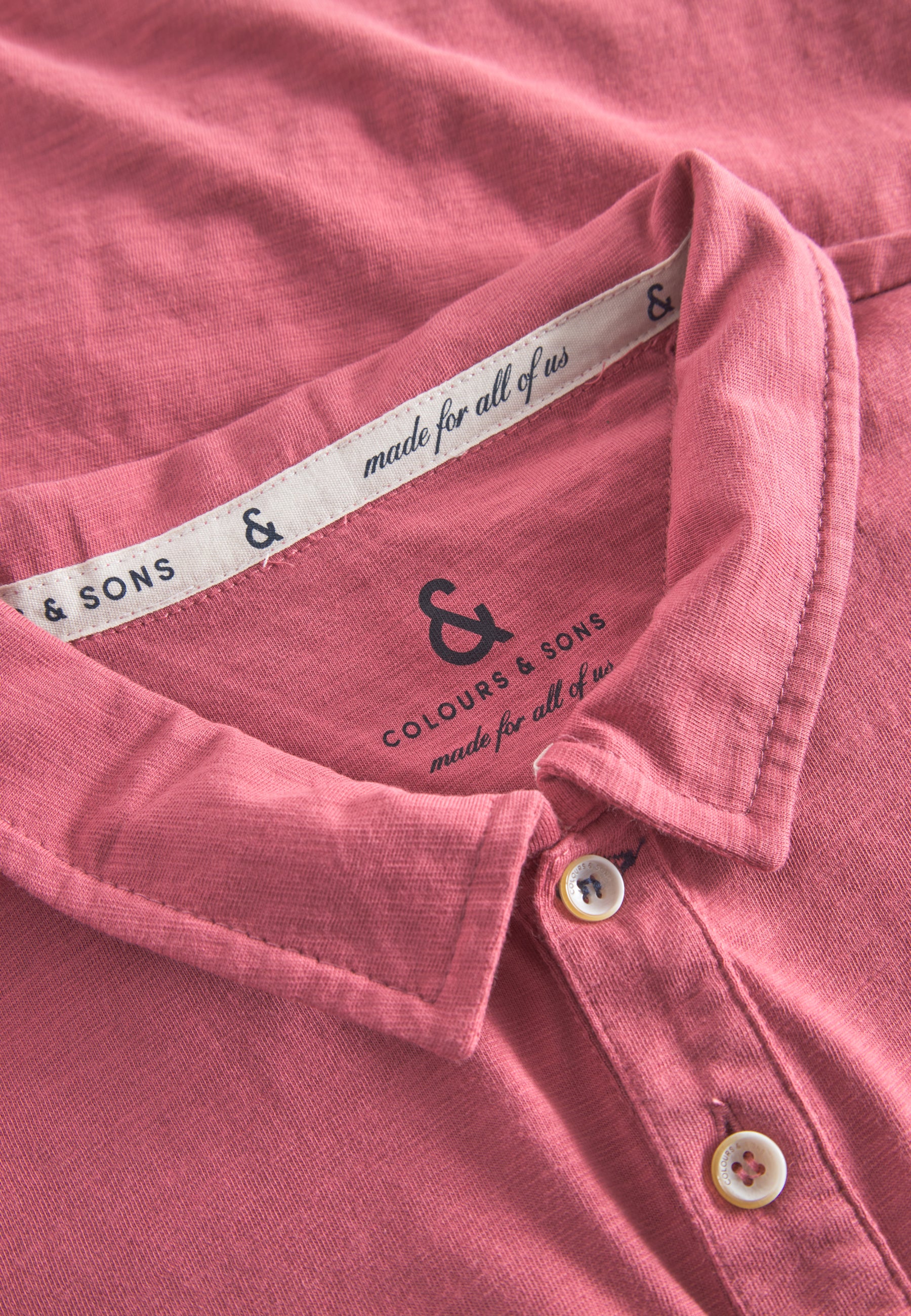 Polo - Slub en mauve Polos Colours and Sons   