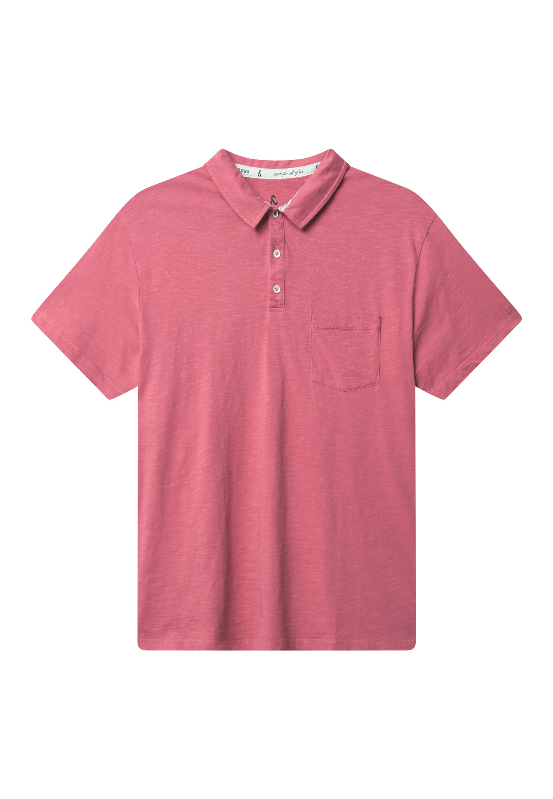 Polo - Slub en mauve Polos Colours and Sons   