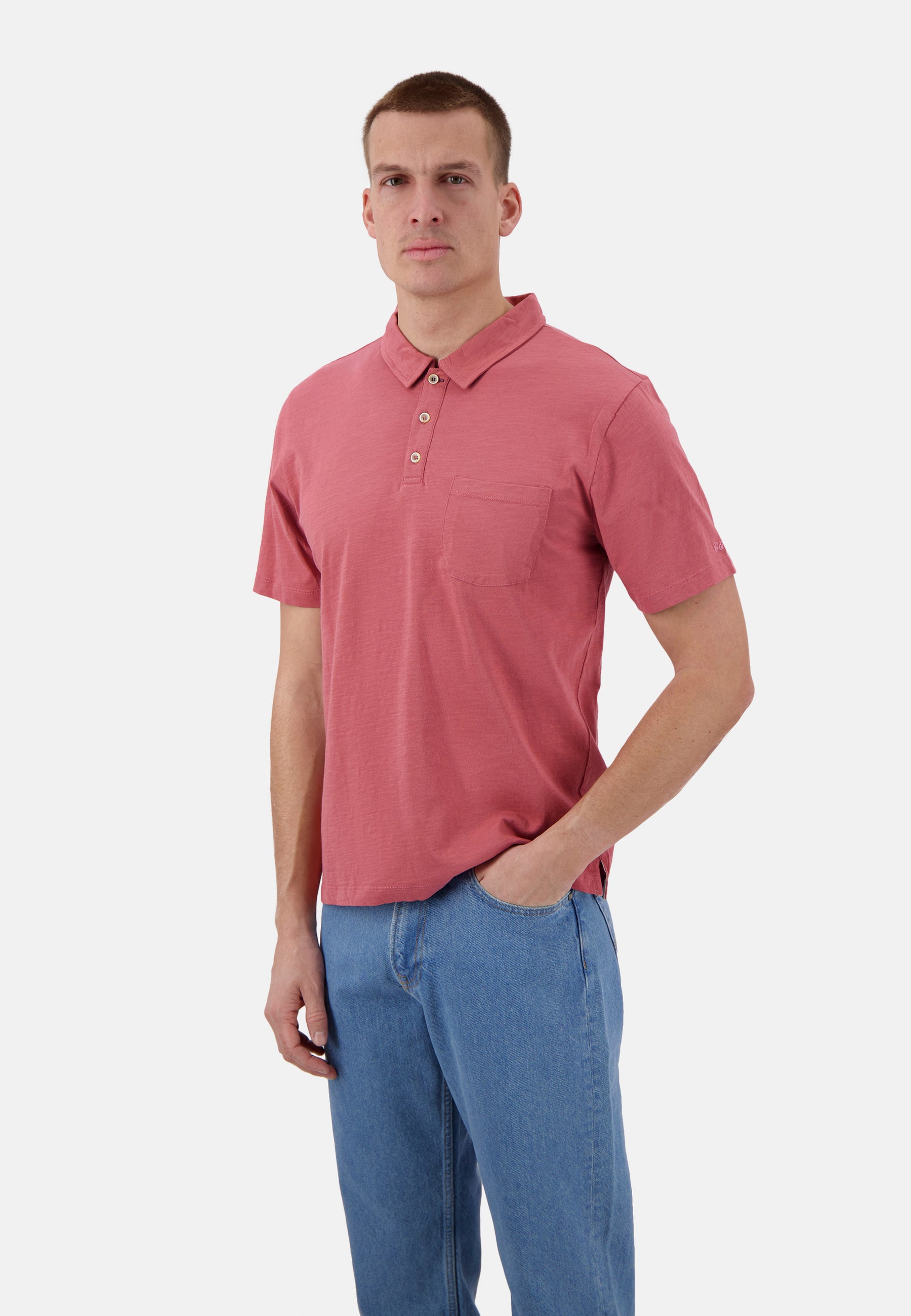 Polo - Slub en mauve Polos Colours and Sons   