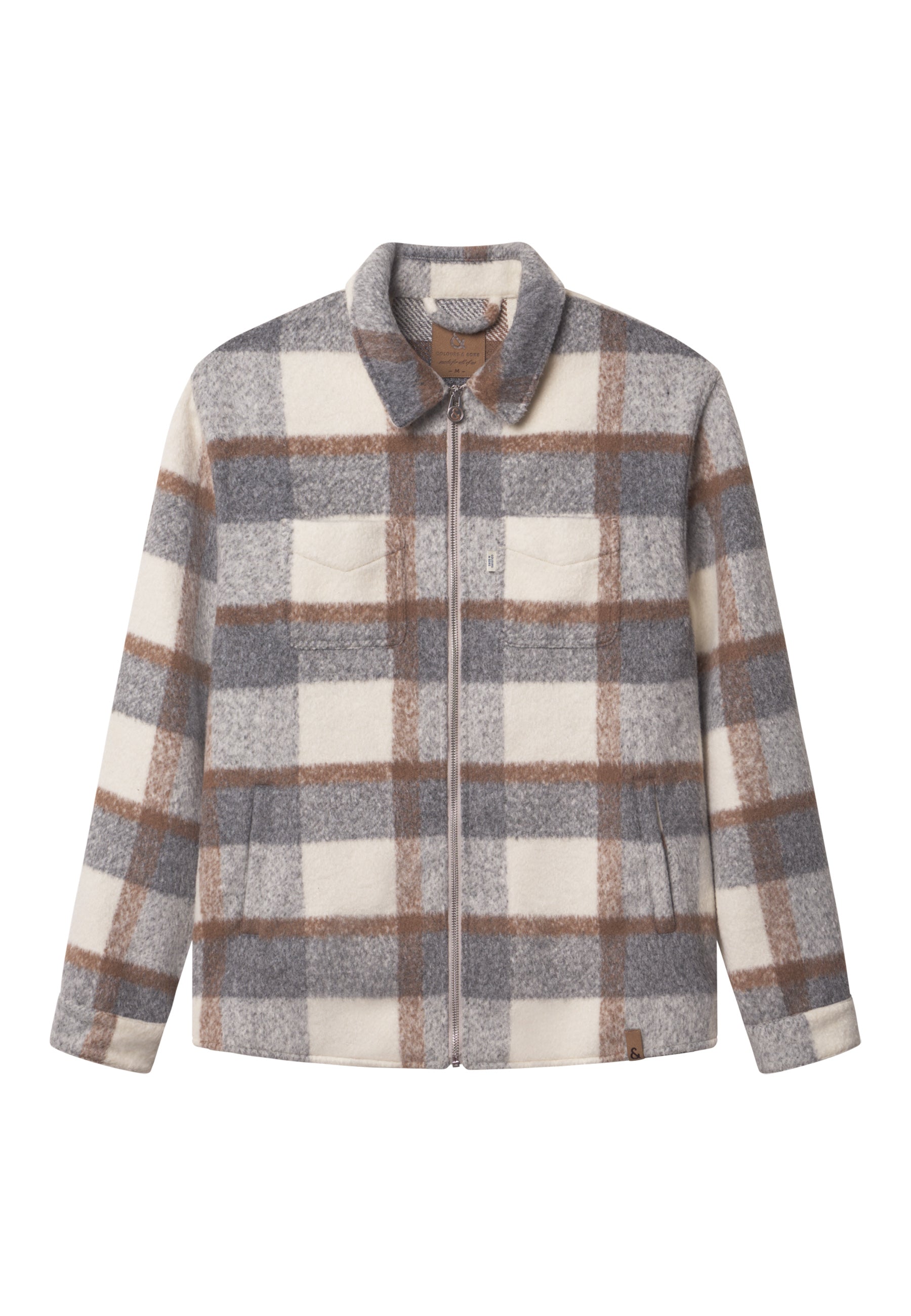 Worker Jacket Zipped in Desert Check Vestes Colours and Sons   