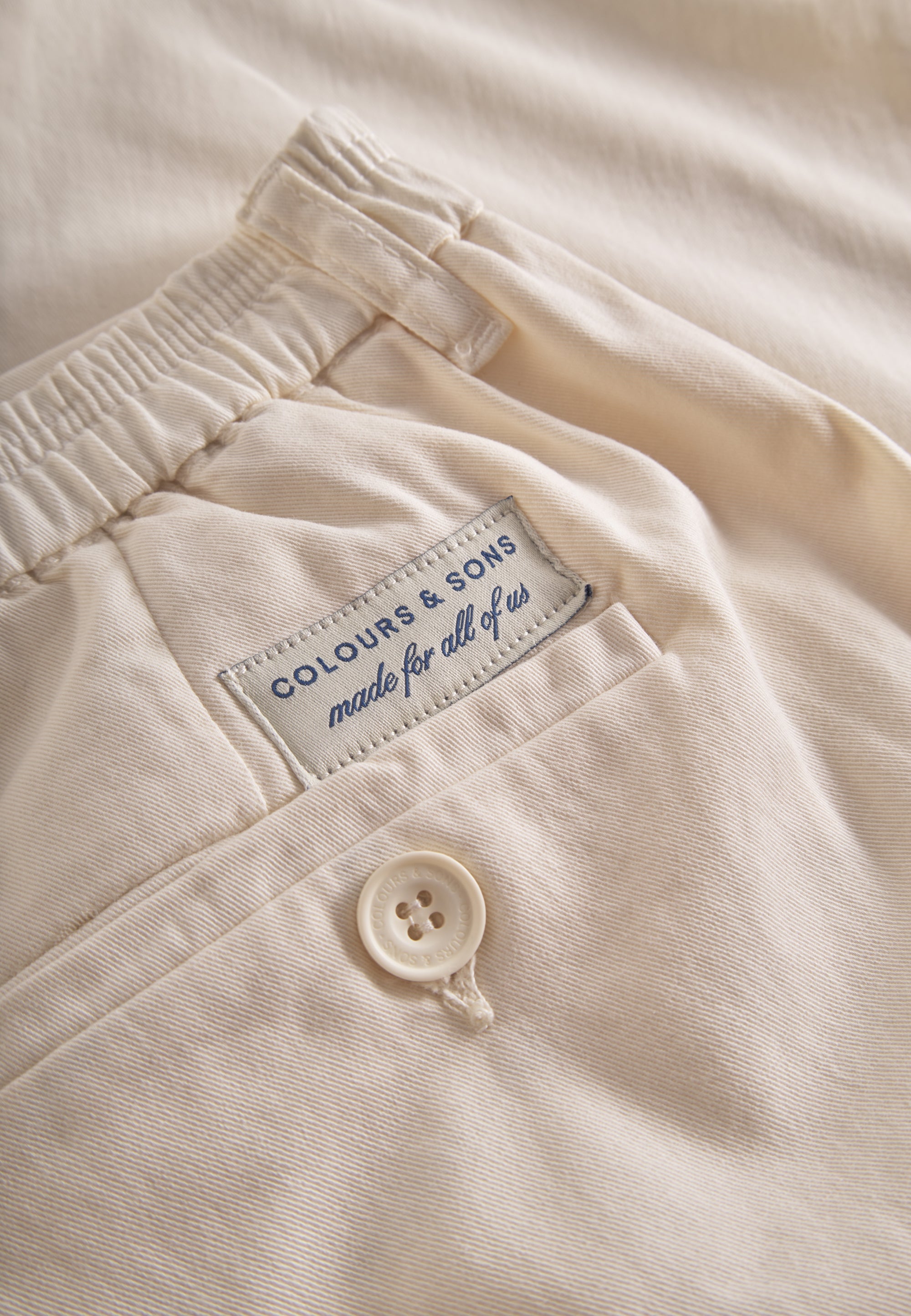 Pants-Cropped Chino en blanc cassé Pantalons Colours and Sons   