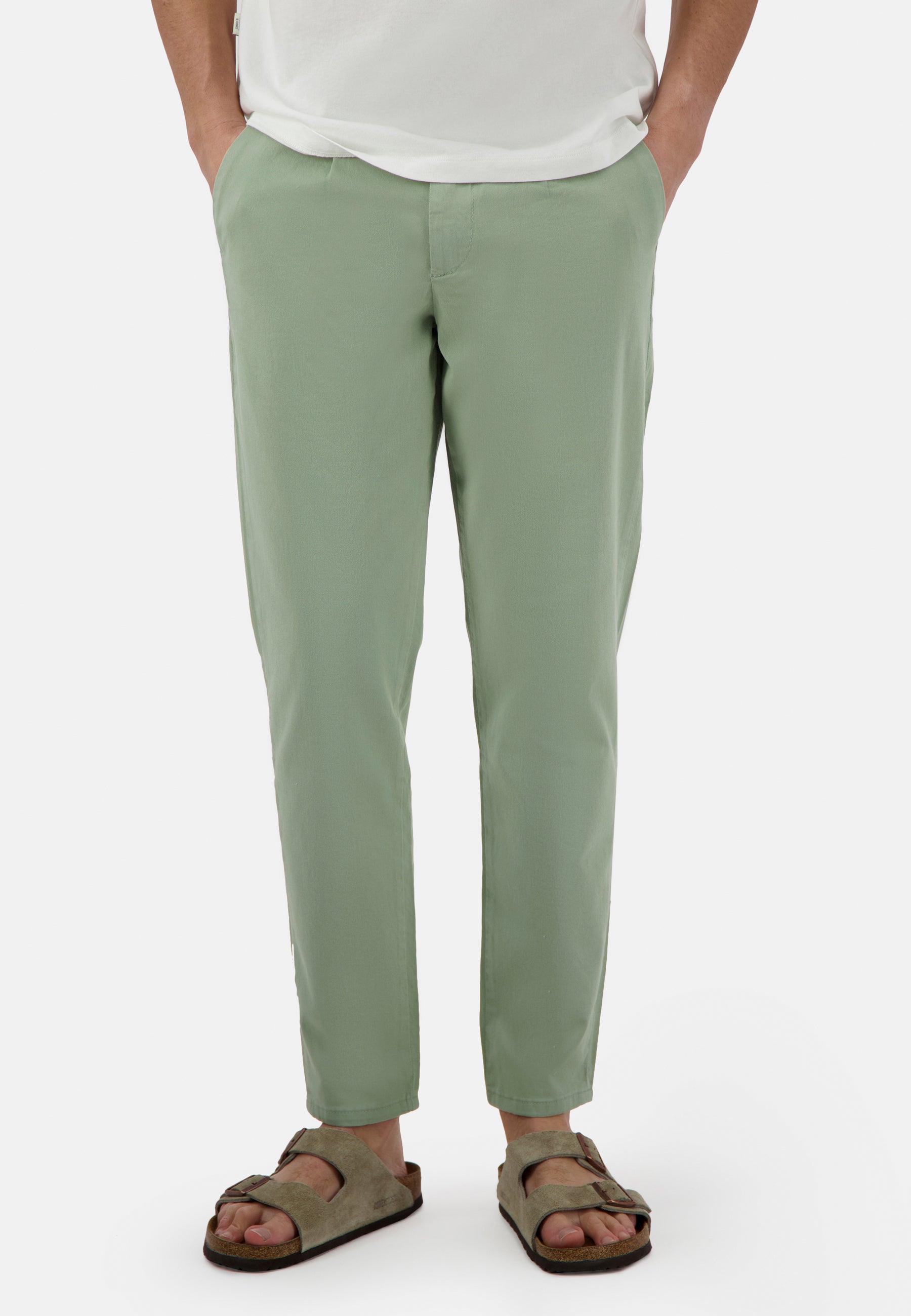 Pants-Cropped Chino en pantalon pistache Colours and Sons   