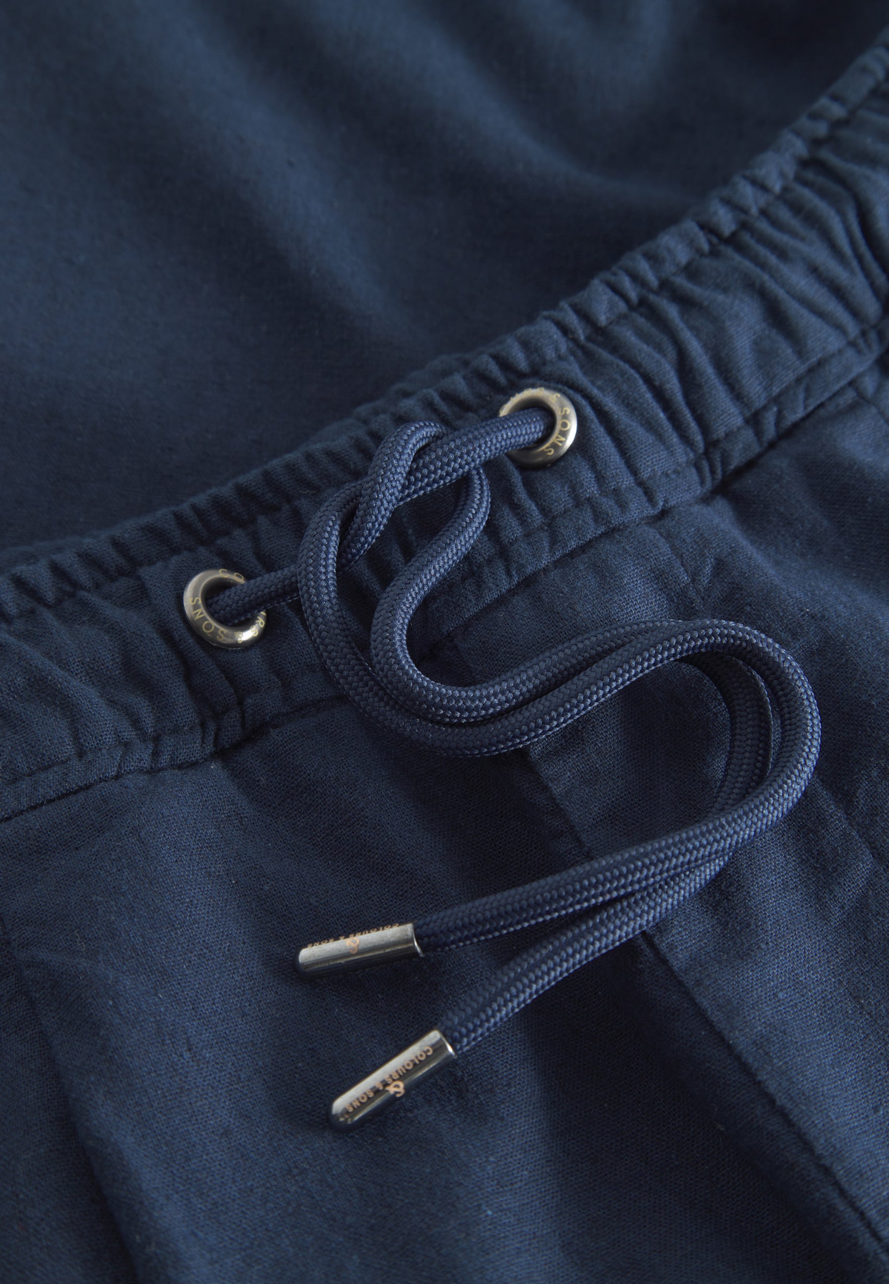 Pants-Cropped Linen dans Pantalon Navy Colours and Sons   