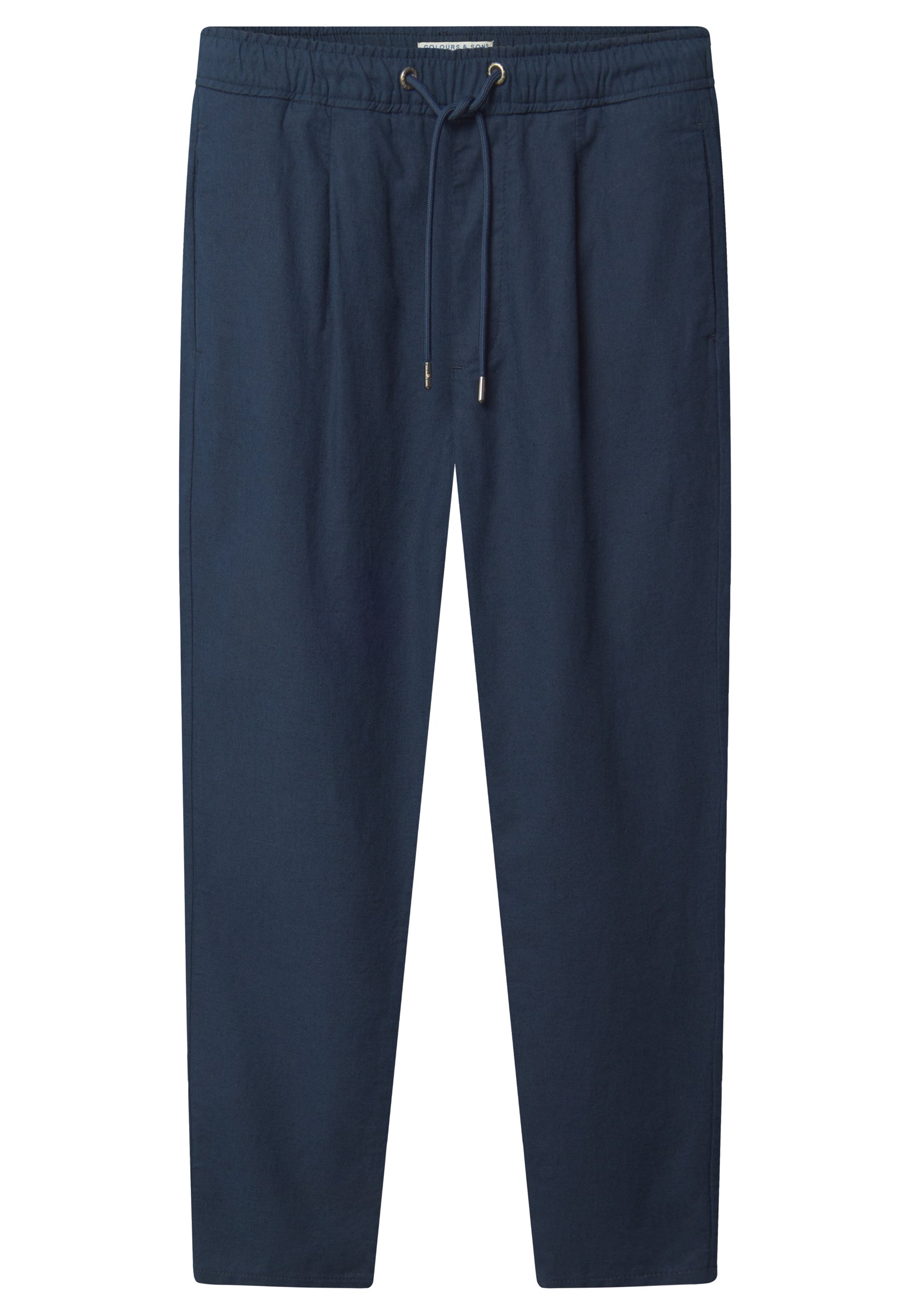 Pants-Cropped Linen dans Pantalon Navy Colours and Sons   