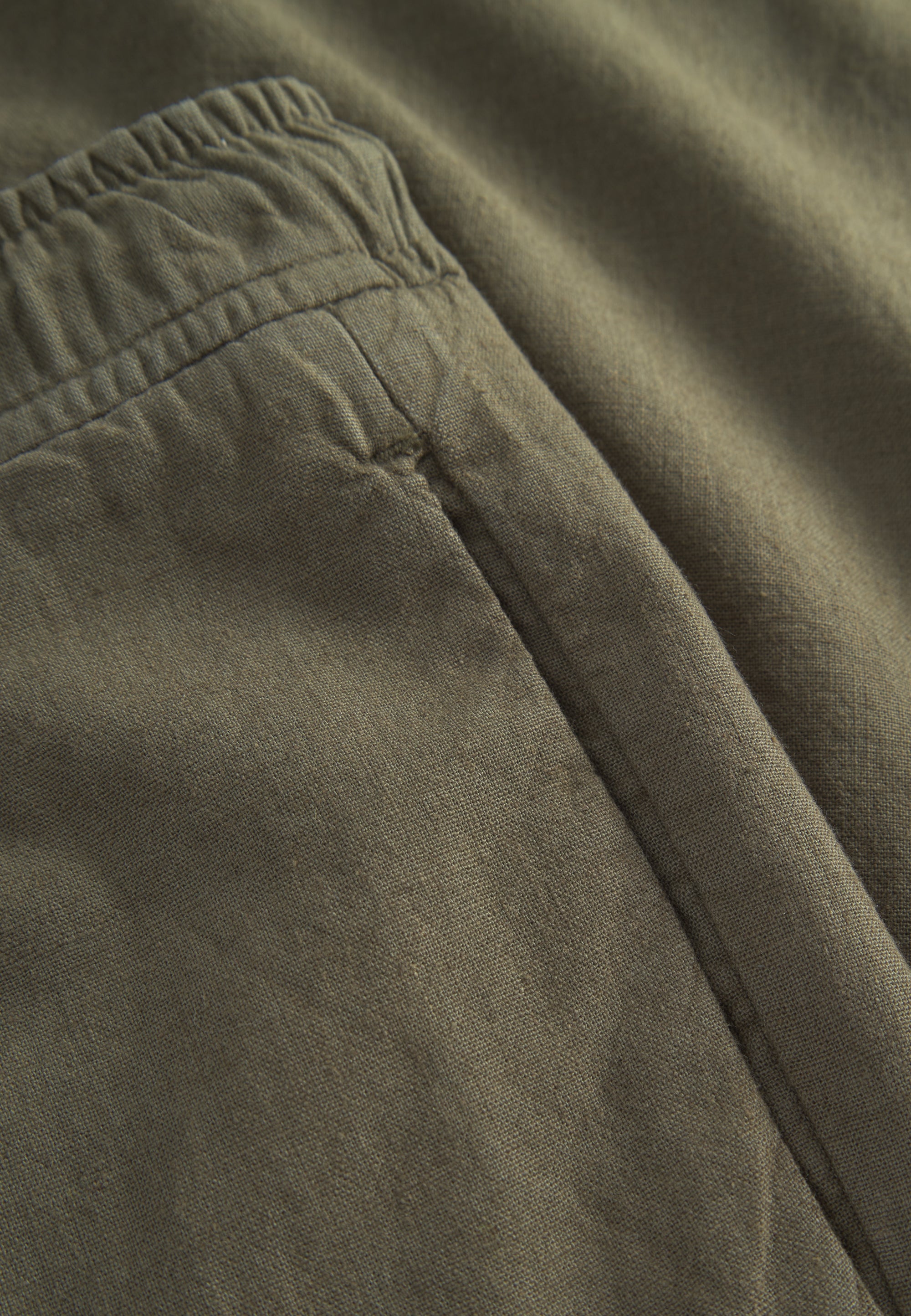 Pants-Cropped Linen dans Olive Pantalons Colours and Sons   