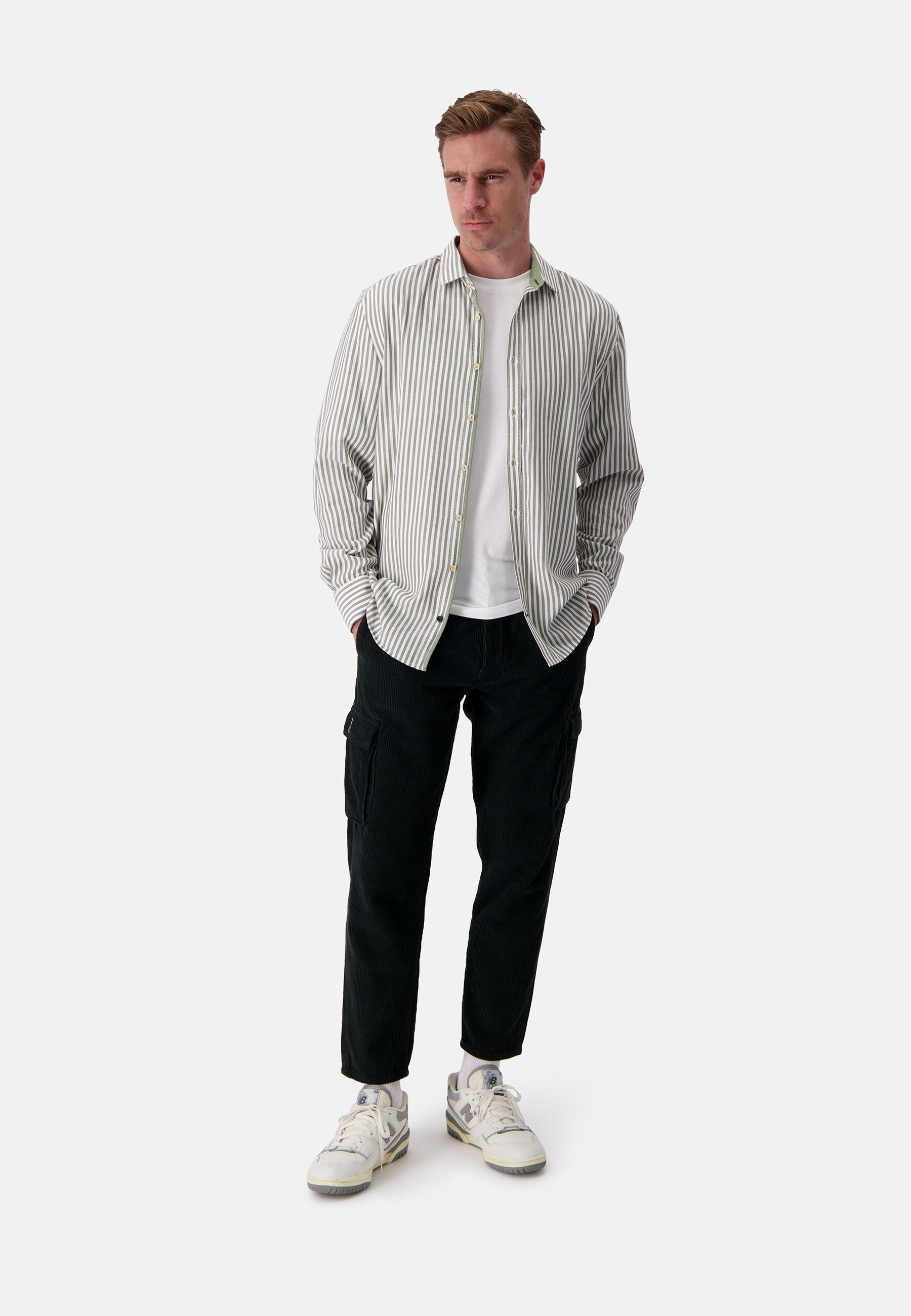 Shirt-Brushed Twill Stripes in Hunter Stripes Chemises Colours and Sons