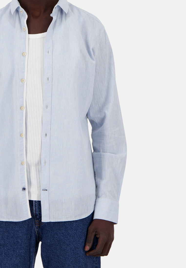 Shirt-Linen Blend Kent in Sky Chemises Colours and Sons