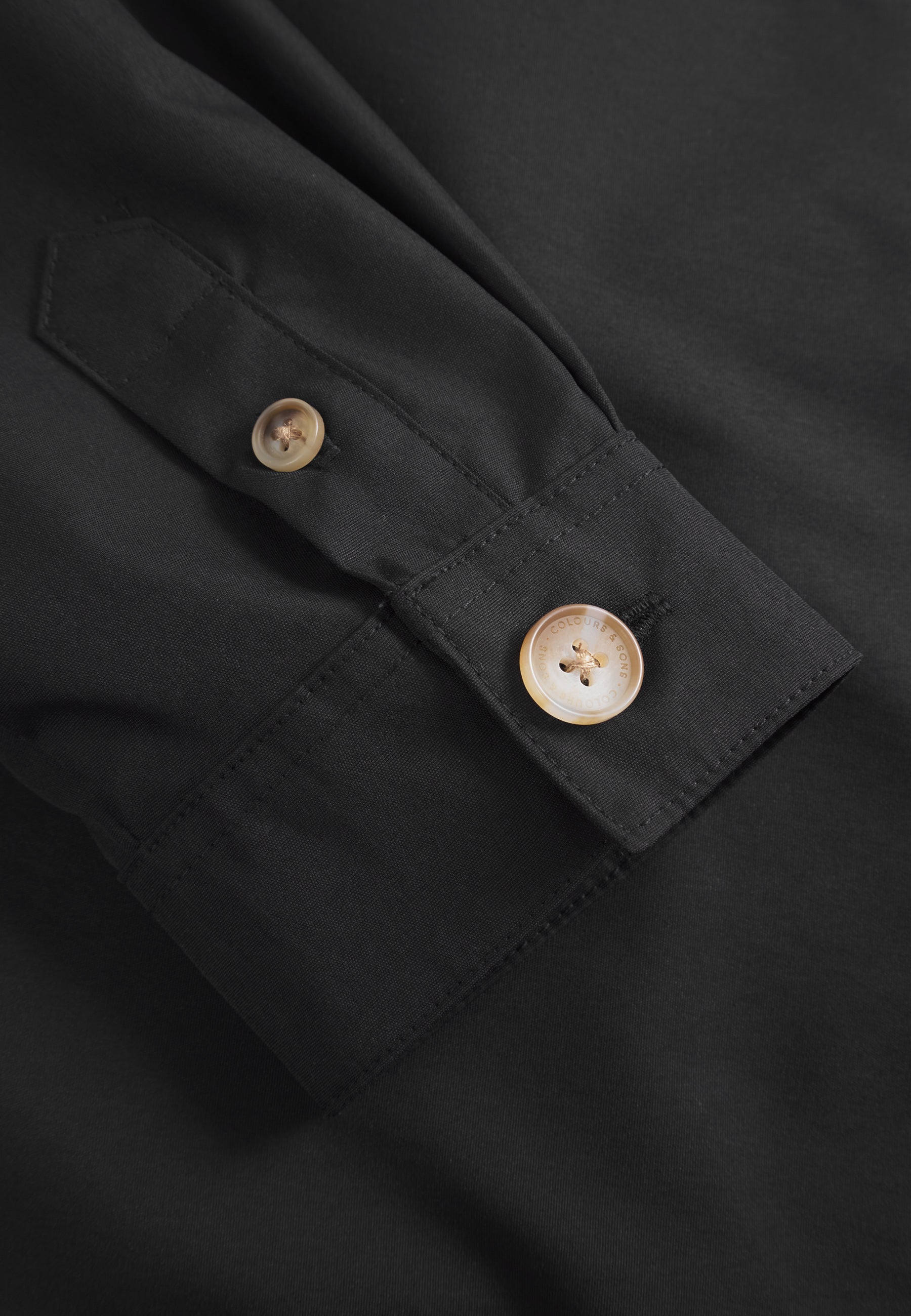 Overshirt-Pocket in Black Chemises Colours and Sons