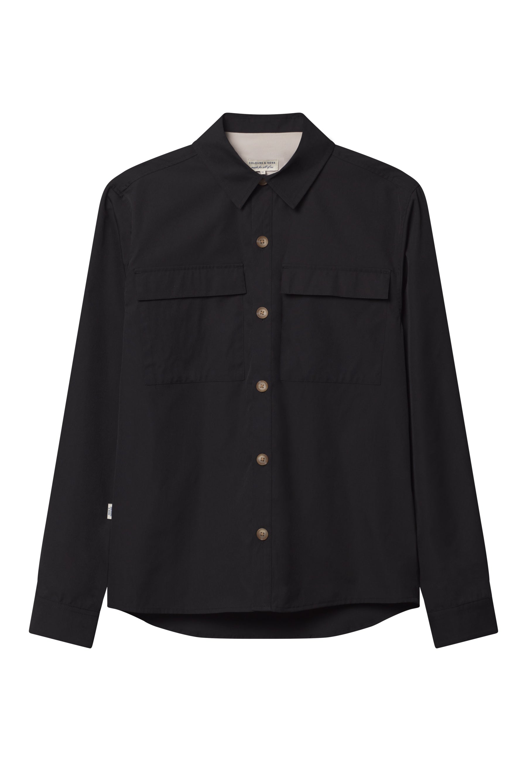 Overshirt-Pocket in Black Chemises Colours and Sons