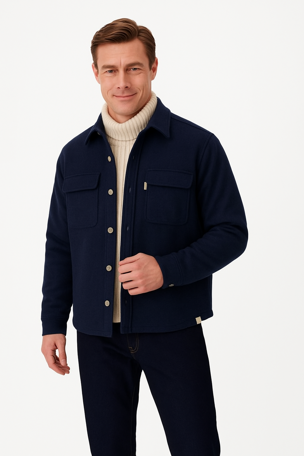 Veste Worker-Soft Touch en bleu marine