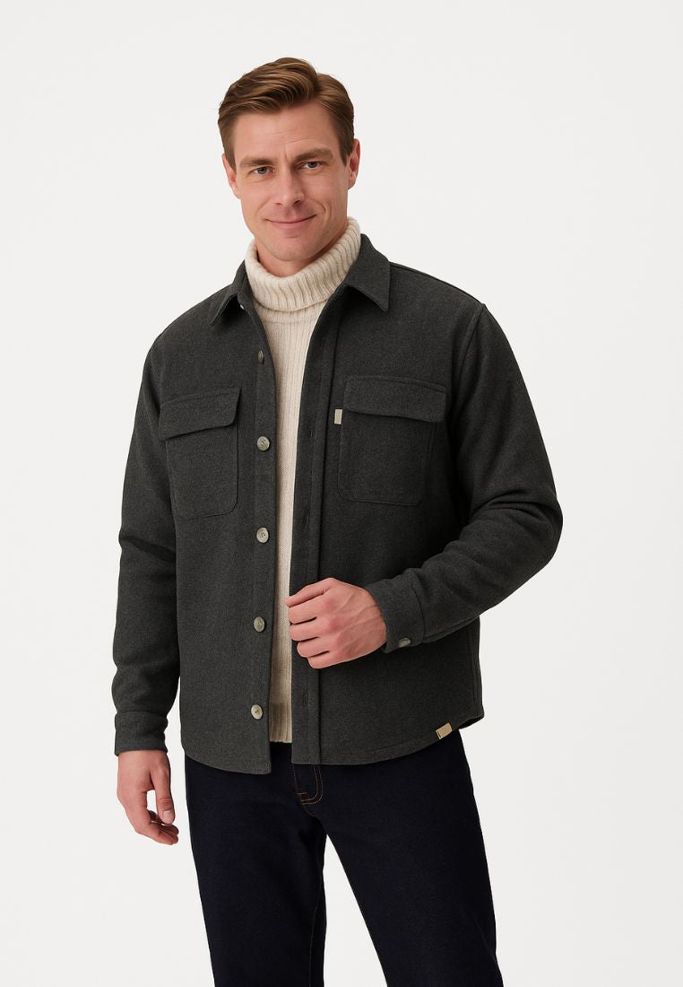 Worker Jacket-Soft Touch in Grey Chemises Colours and Sons