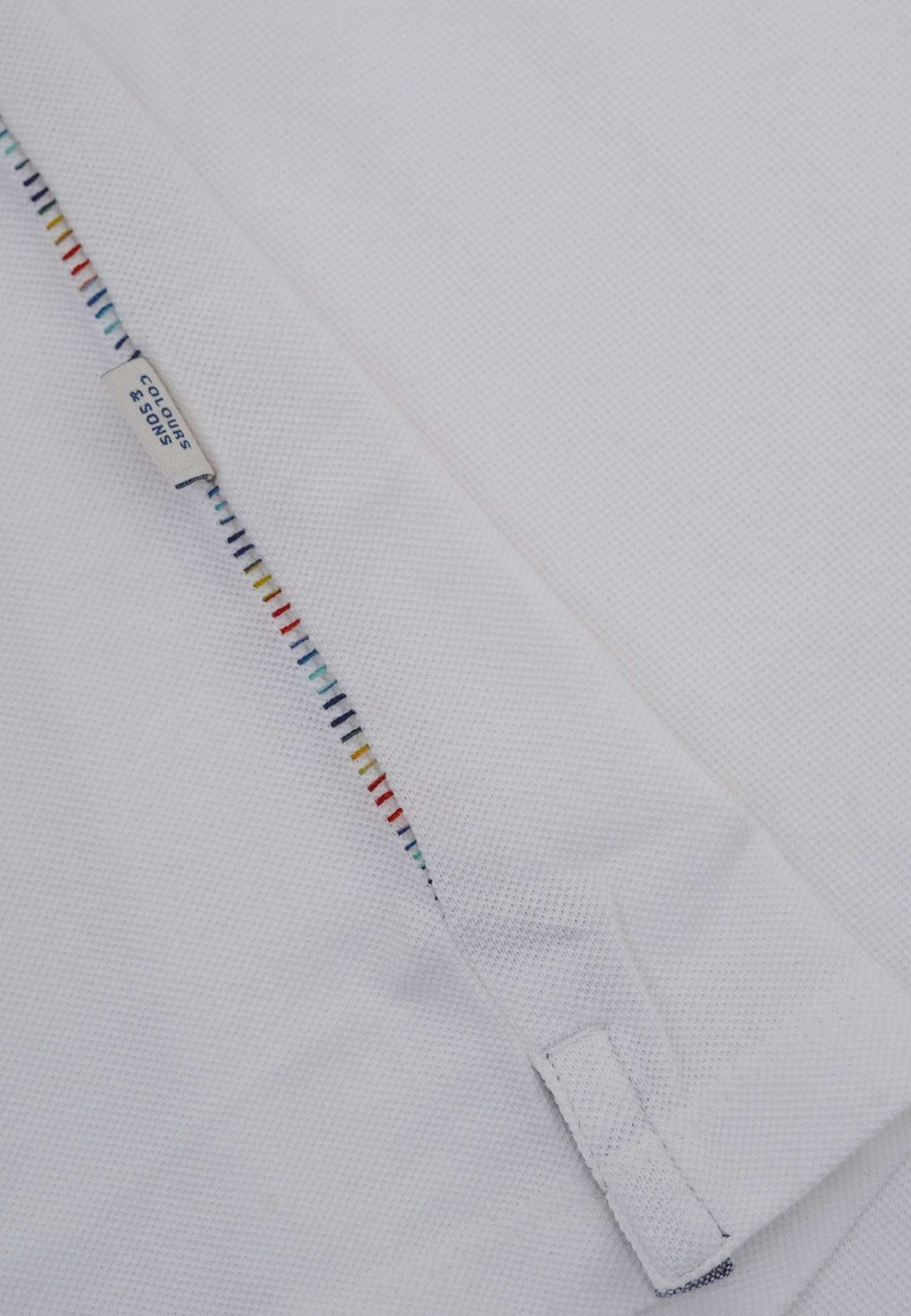 Polo délavé en blanc Polos Colours and Sons   