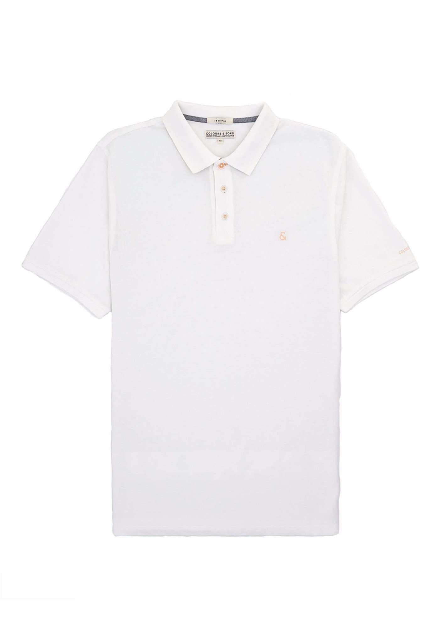 Polo délavé en blanc Polos Colours and Sons   