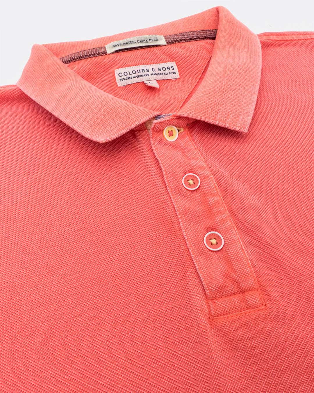 Polo délavé à Salmon Polos Colours and Sons   