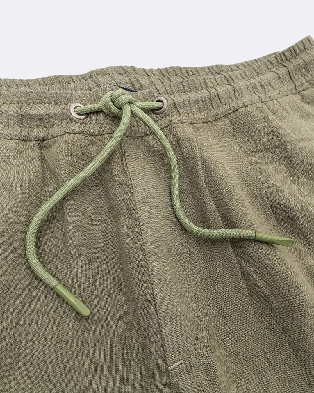 Pants Cropped Linen in Olive Pantalon Colours and Sons   