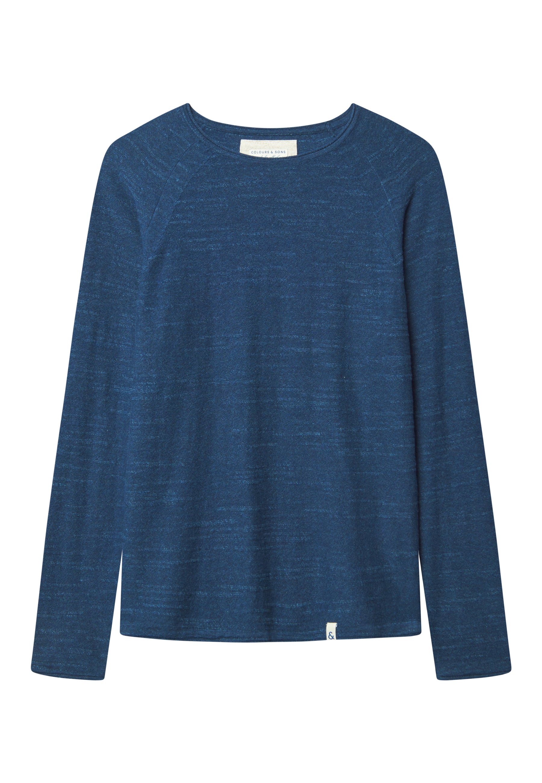 Roundneck-Slub en pull marine Colours and Sons   