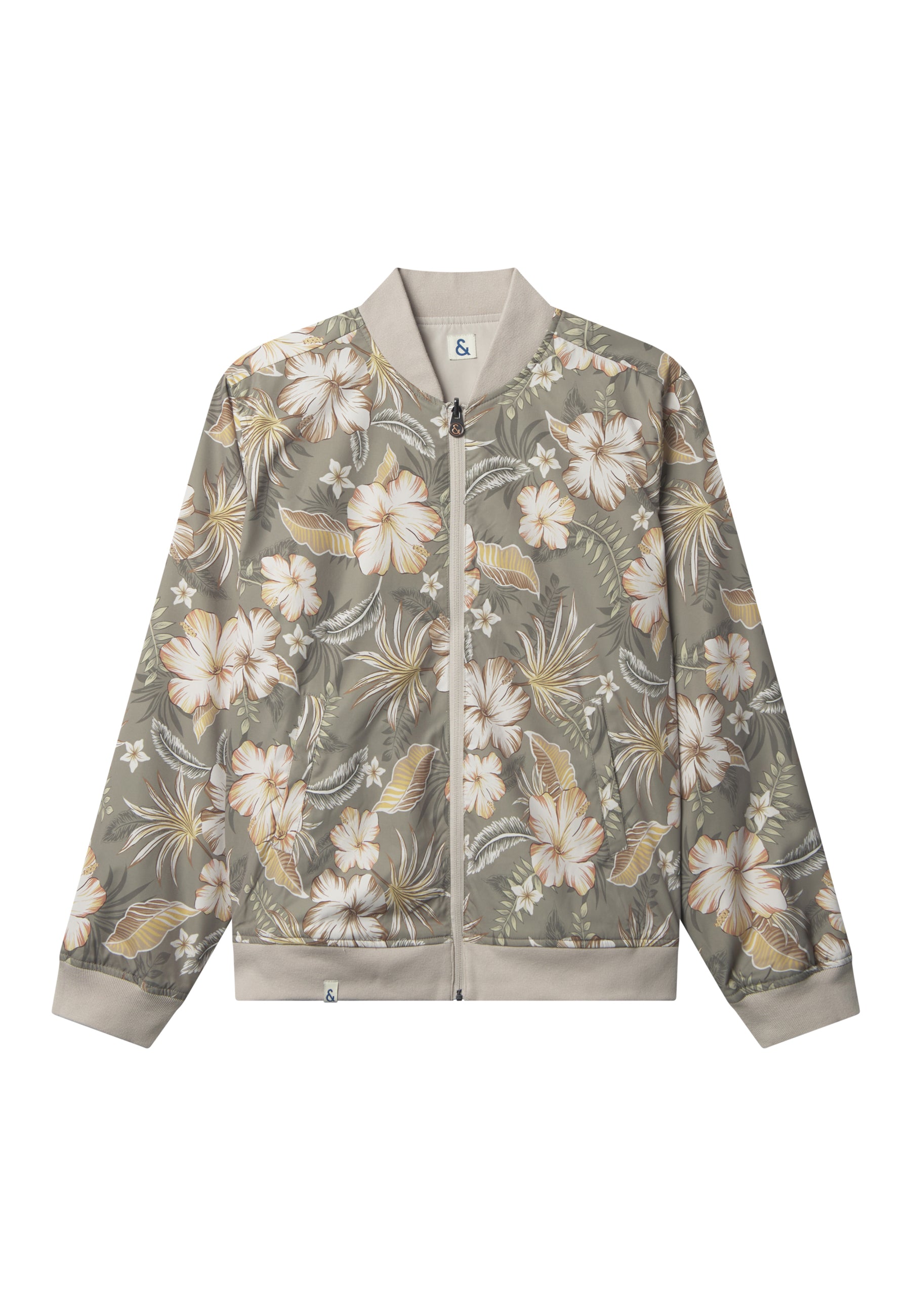 Blouson- Réversible en blanc cassé-Flowers Vestes Colours and Sons   