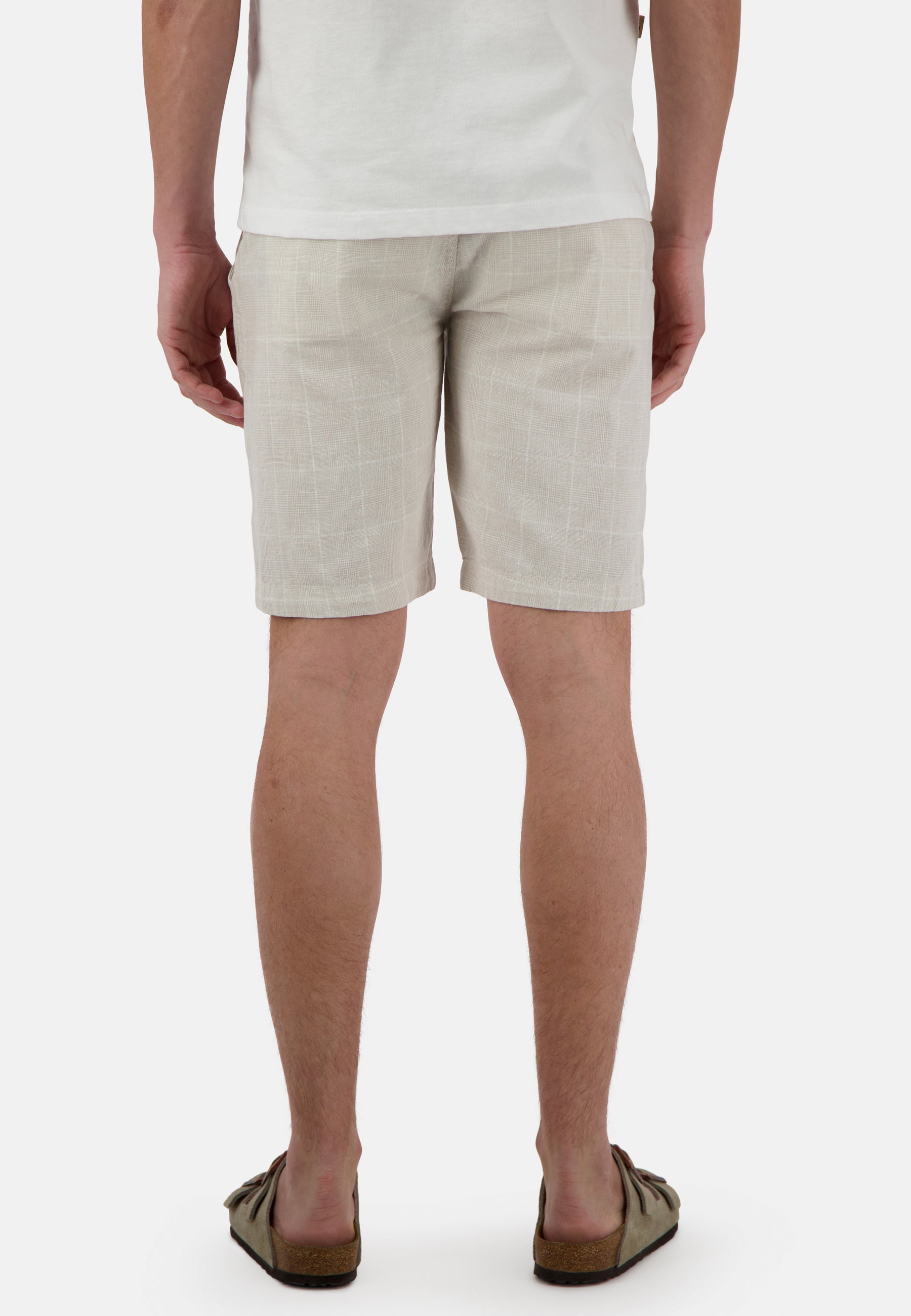 Short-Linen Blend Check in Tent Check Shorts Colours and Sons   