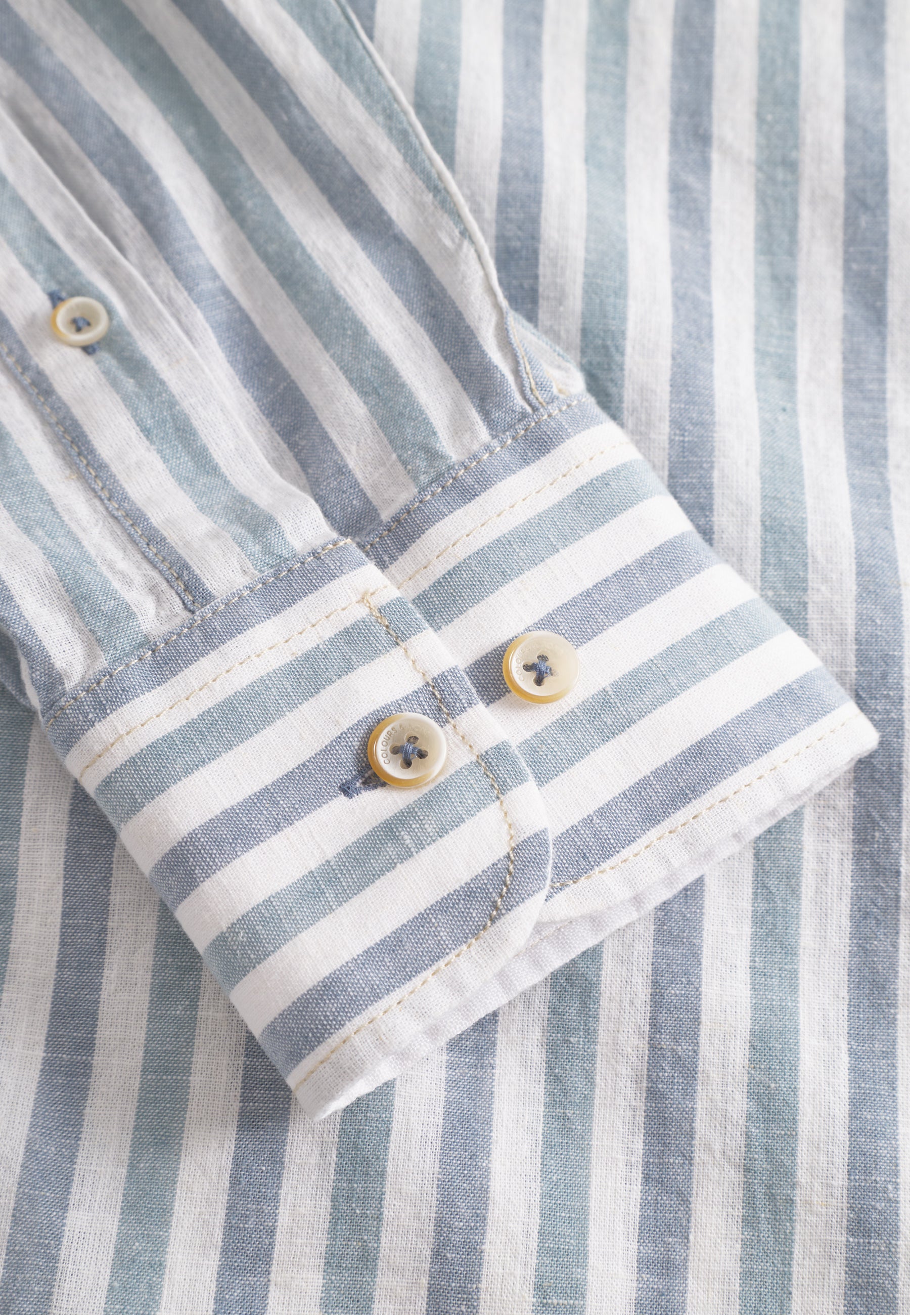 Shirt-Linen Blend Stripes in Kimono-Great Wave Chemises Colours and Sons