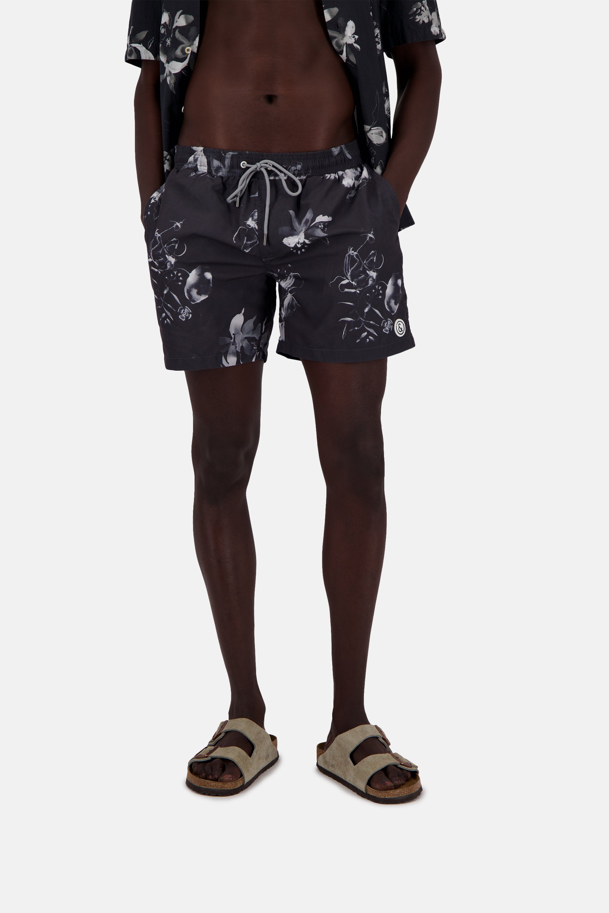 Swimshorts-Printed in Smoke Black Maillot de bain Colours and Sons