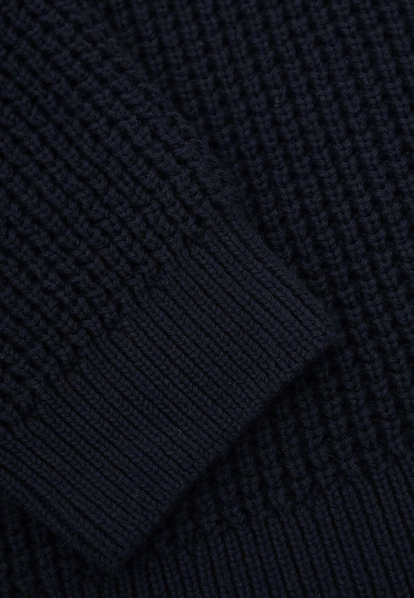 Pull-over col V-Tuck Stitch in Navy Colours and Sons   