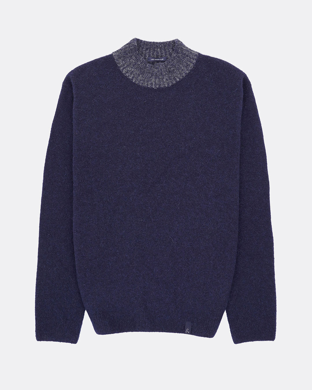 Roundneck-Hairy en pull marine Colours and Sons   