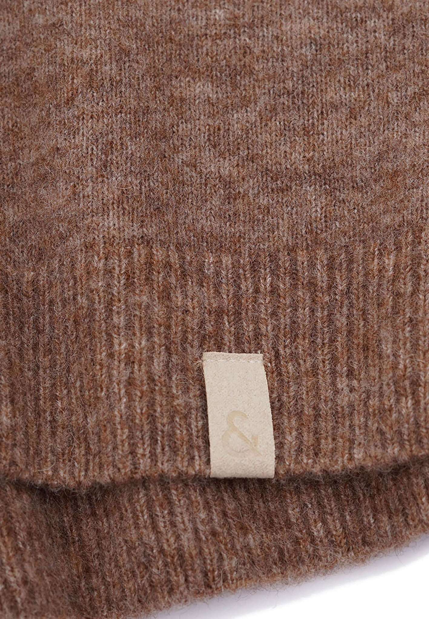 Roundneck-Hairy en pull-over tabac Colours and Sons   