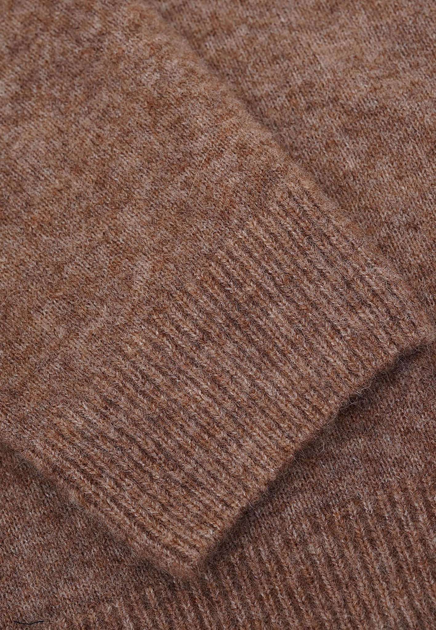 Roundneck-Hairy en pull-over tabac Colours and Sons   