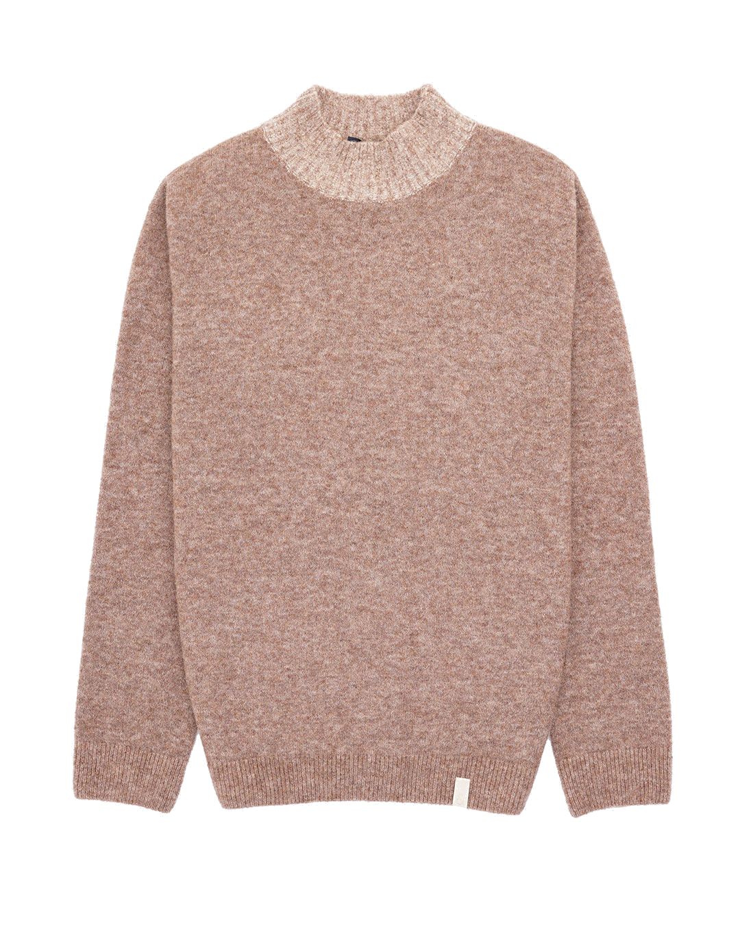 Roundneck-Hairy en pull-over tabac Colours and Sons   