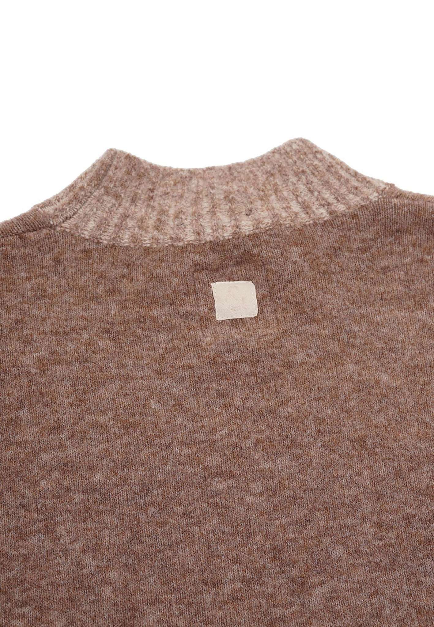 Roundneck-Hairy en pull-over tabac Colours and Sons   