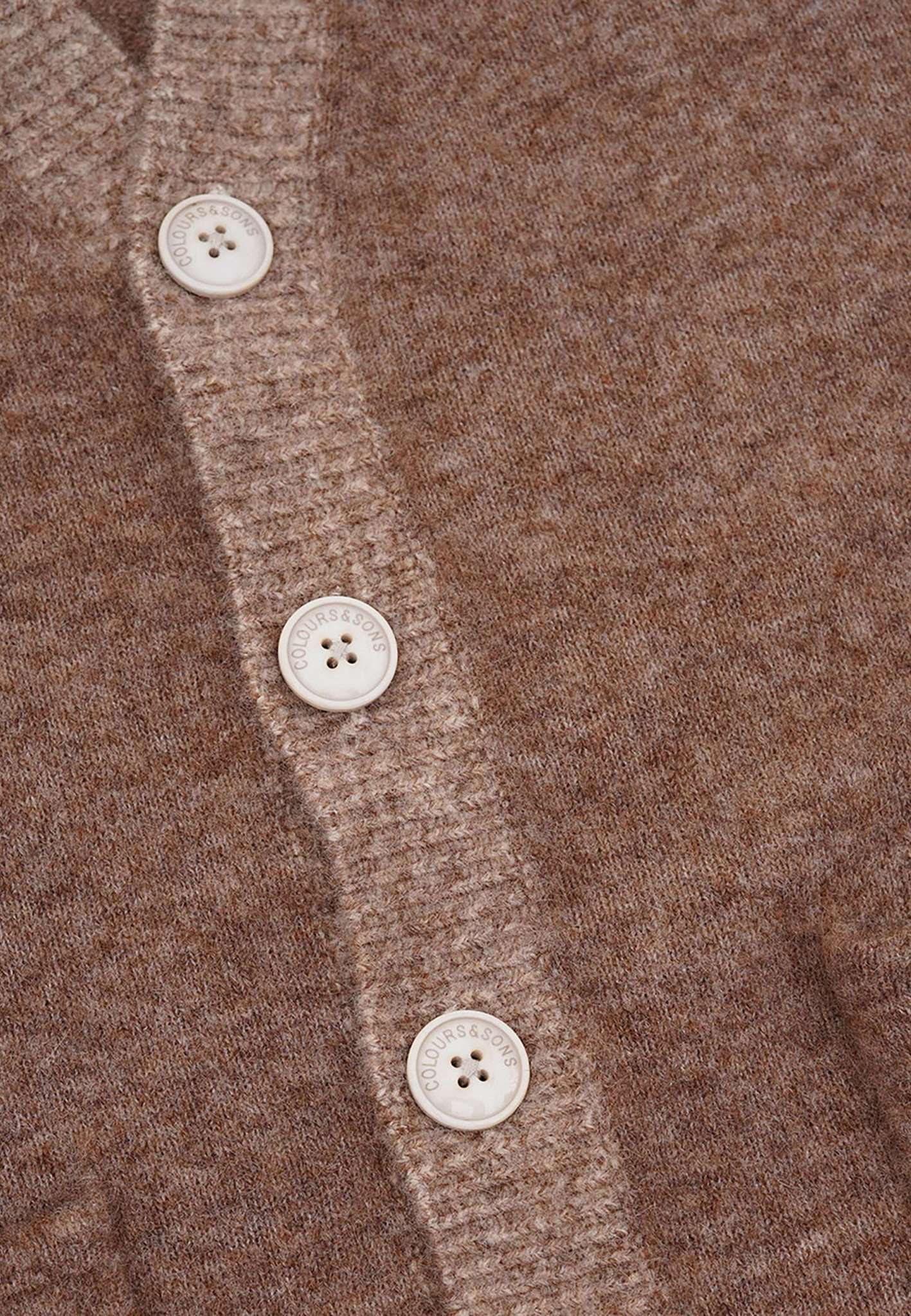 Cardigan-Button-Hairy dans Vestes Tobacco Colours and Sons   