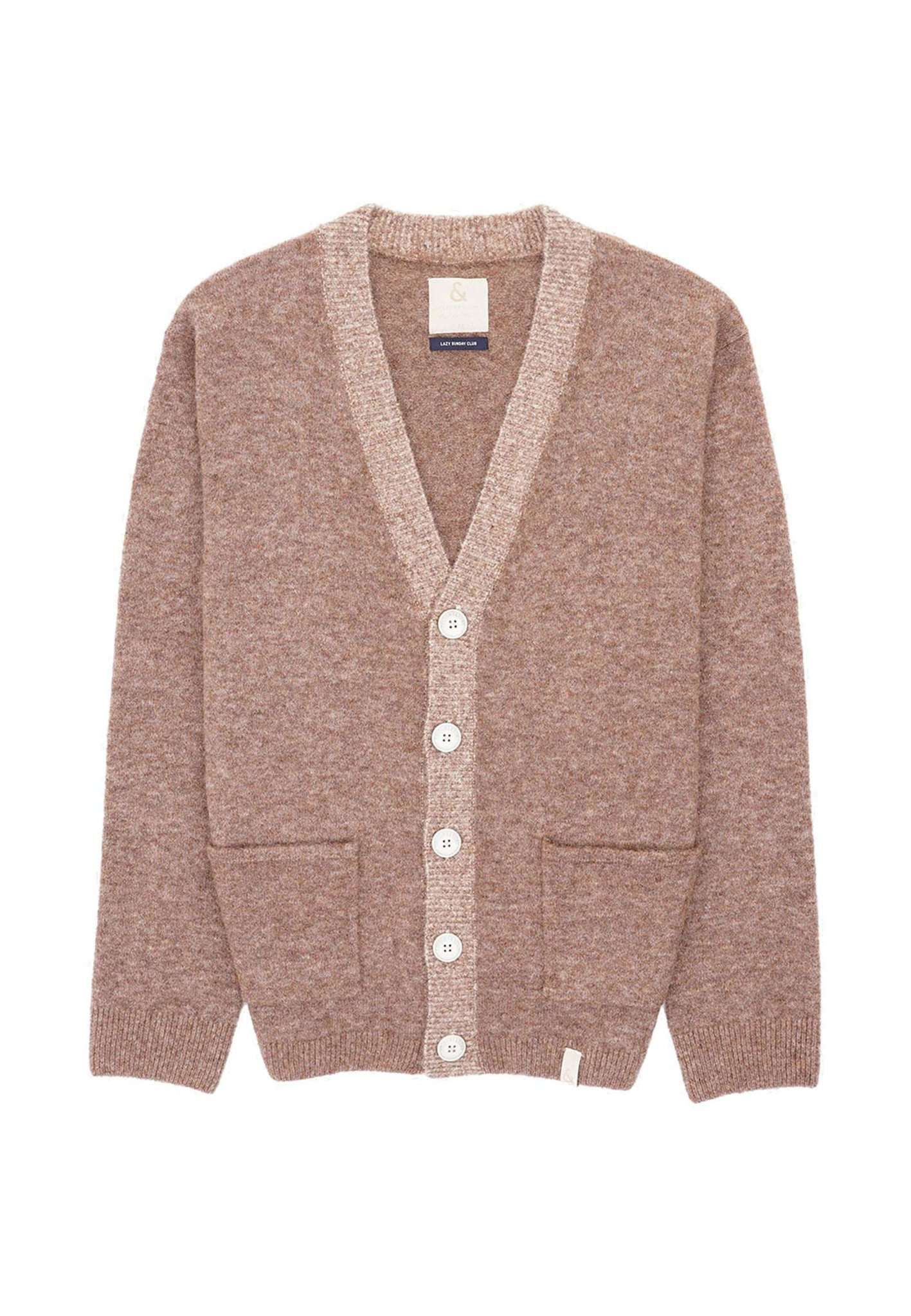 Cardigan-Button-Hairy dans Vestes Tobacco Colours and Sons   