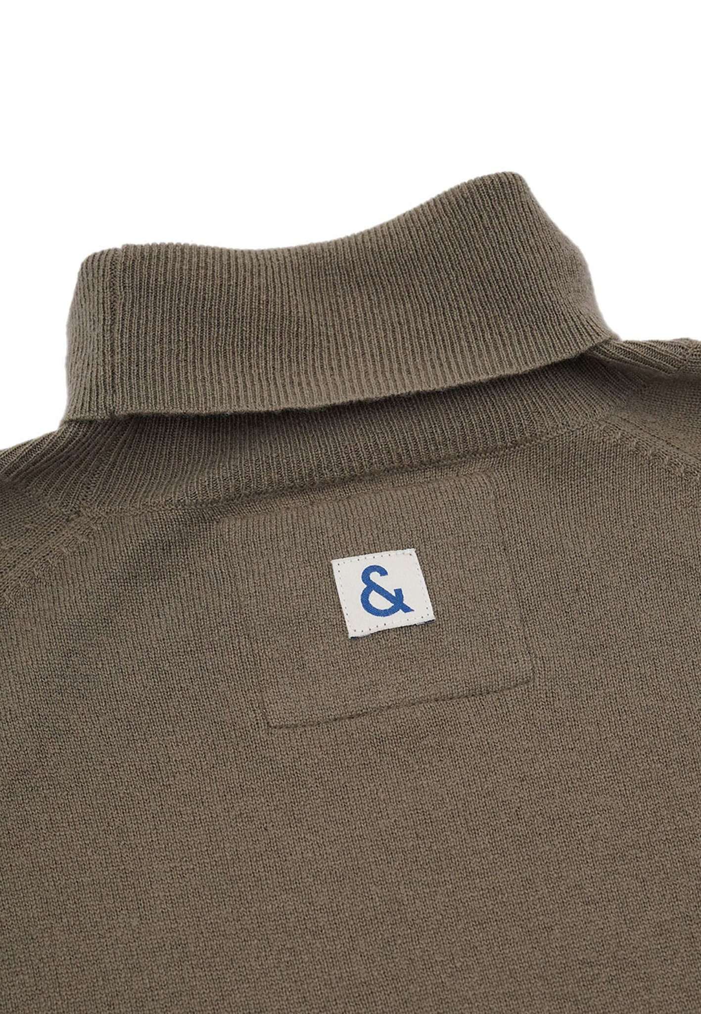 Turtleneck-Cashmere en Olive Pullover Colours and Sons   