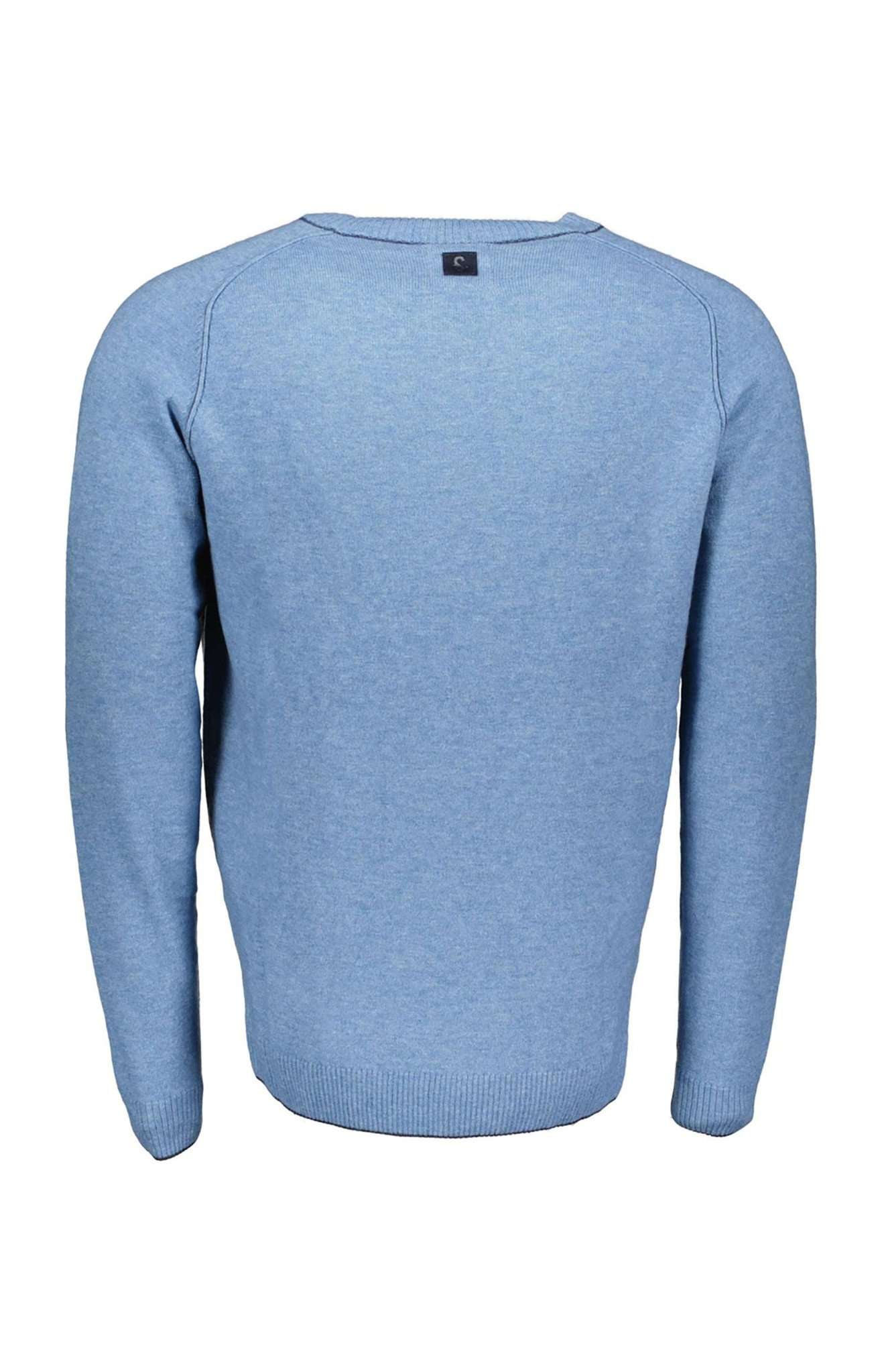 Roundneck-Merino Blend en pull en denim Colours and Sons   