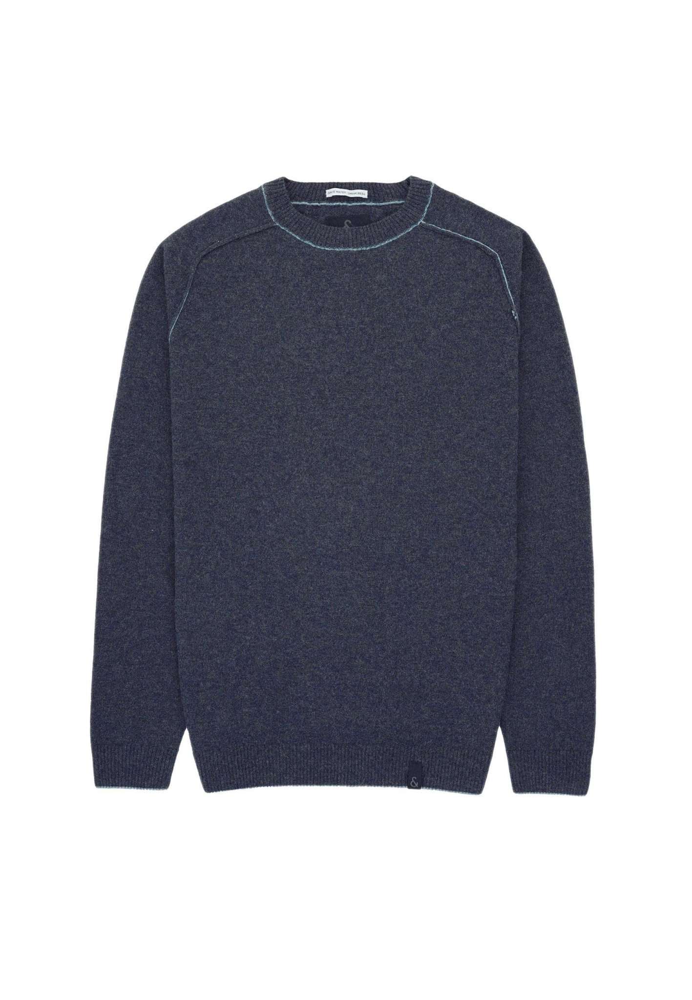 Roundneck-Merino Blend in Navy Pullover Colours and Sons   