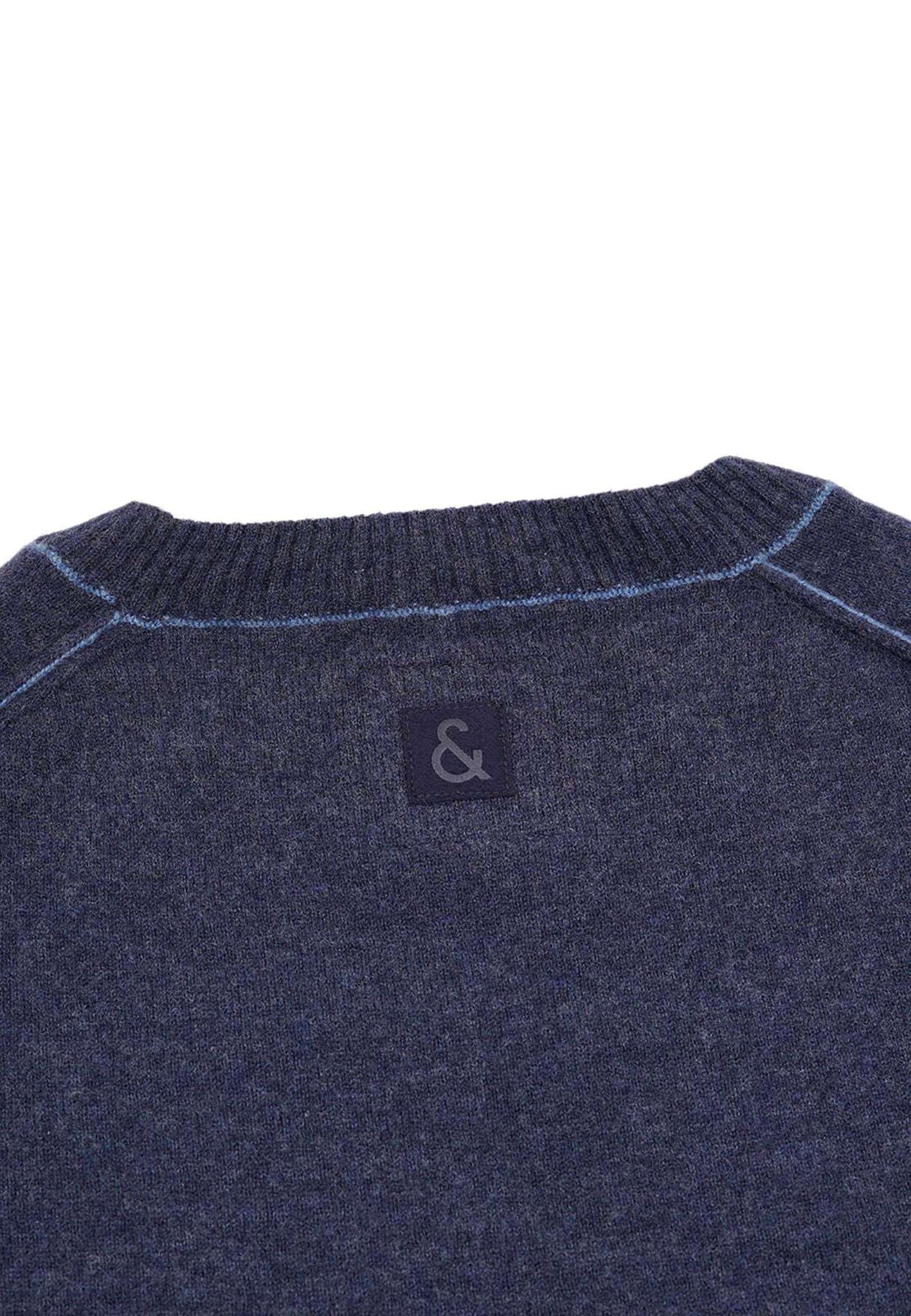 Roundneck-Merino Blend in Navy Pullover Colours and Sons   