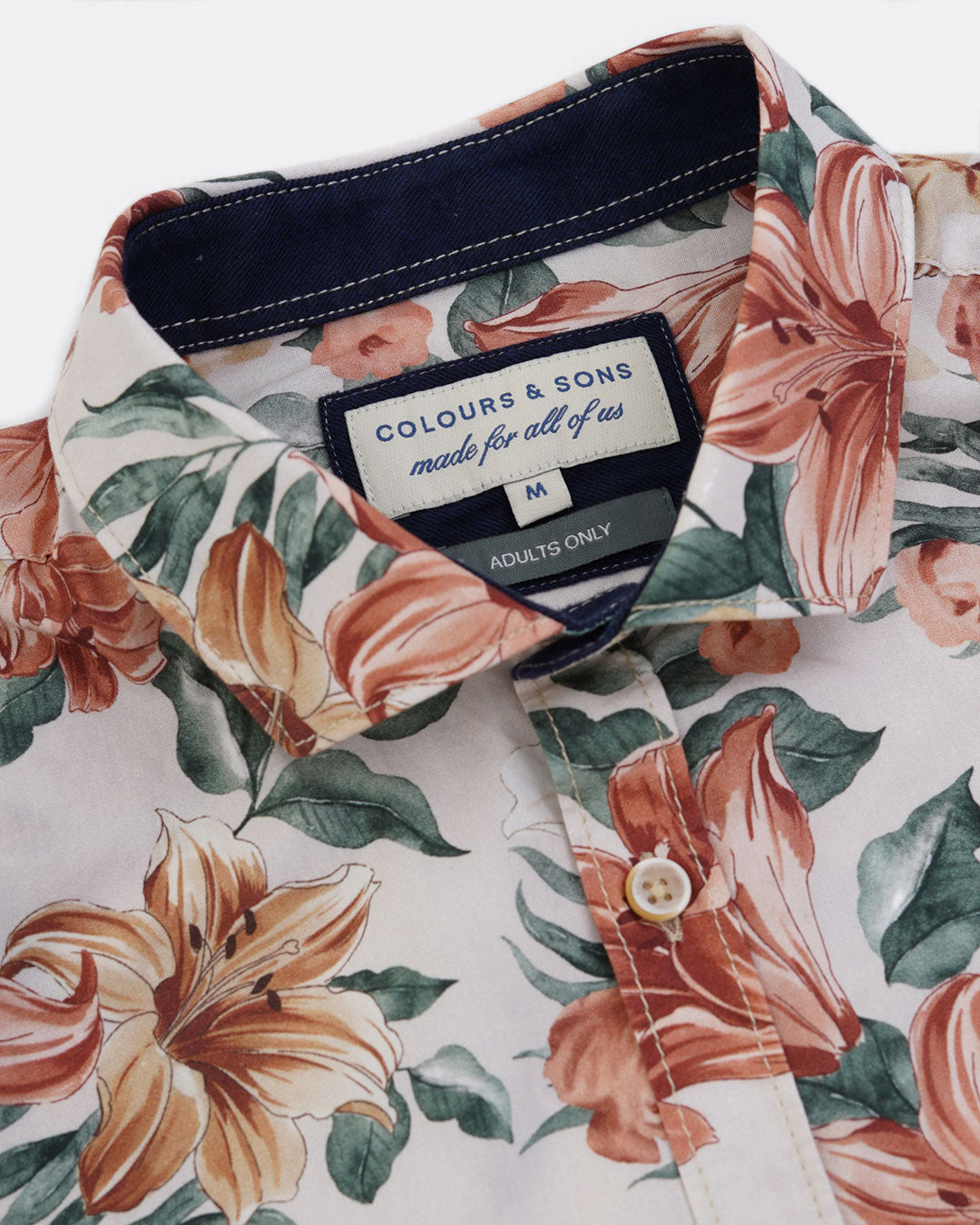 Shirt-Flower Print in Orange Flowers Chemises Colours and Sons   