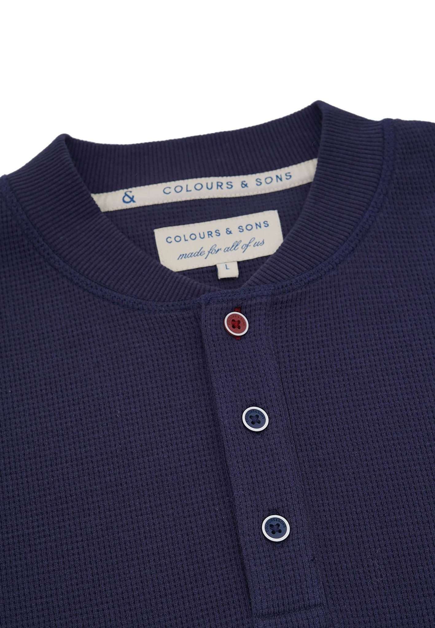 Serafino-Waffle en sweat-shirts bleu marine Colours and Sons   