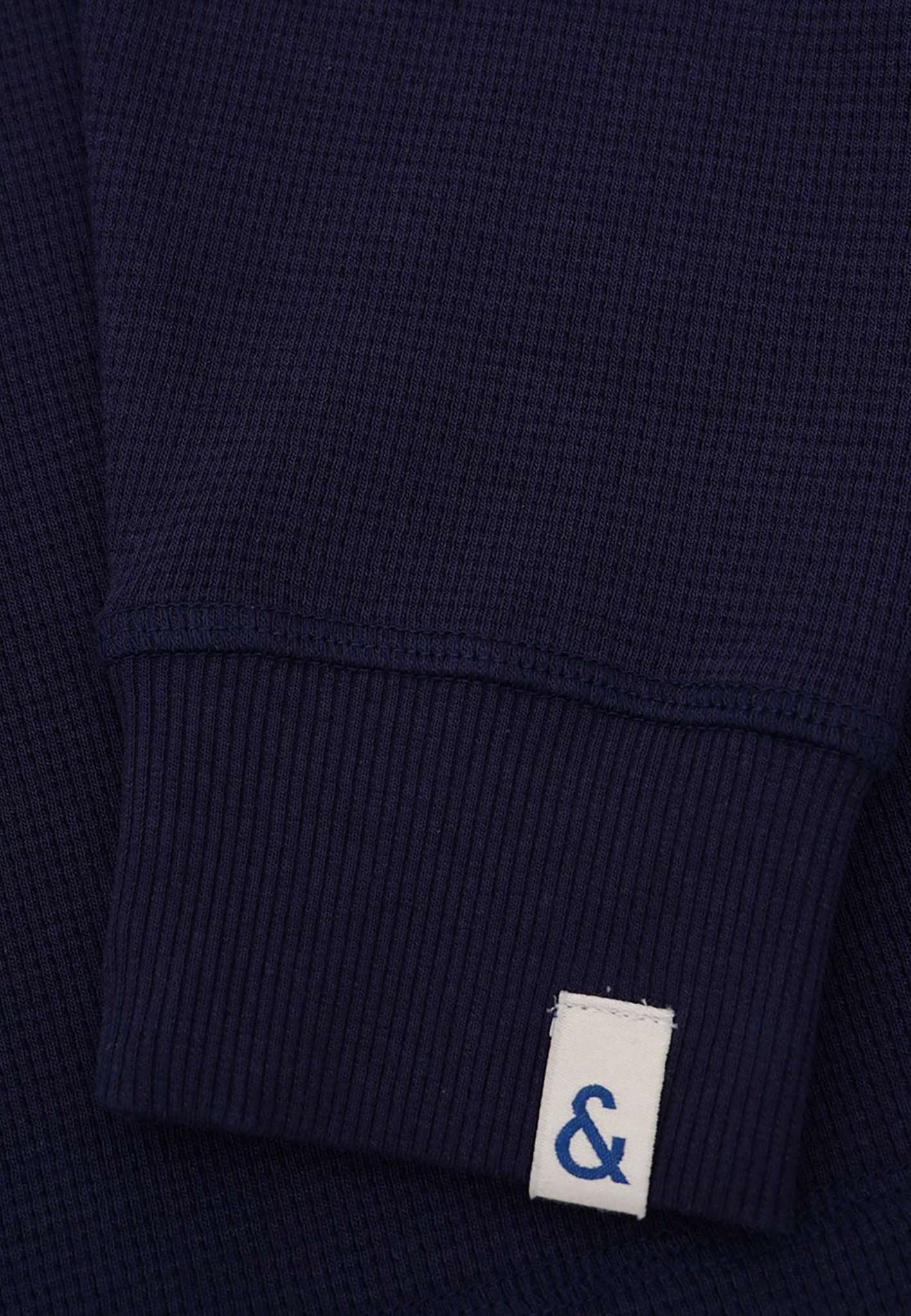 Serafino-Waffle en sweat-shirts bleu marine Colours and Sons   