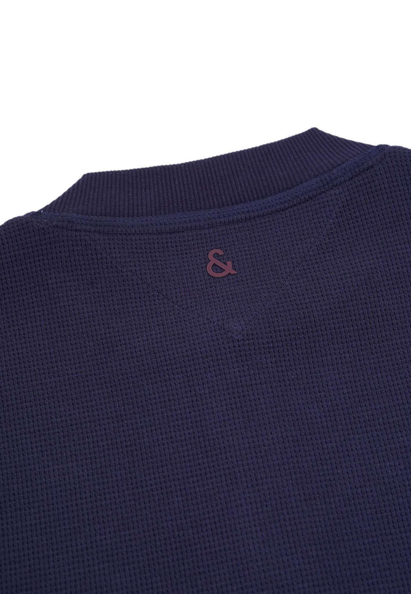 Serafino-Waffle en sweat-shirts bleu marine Colours and Sons   