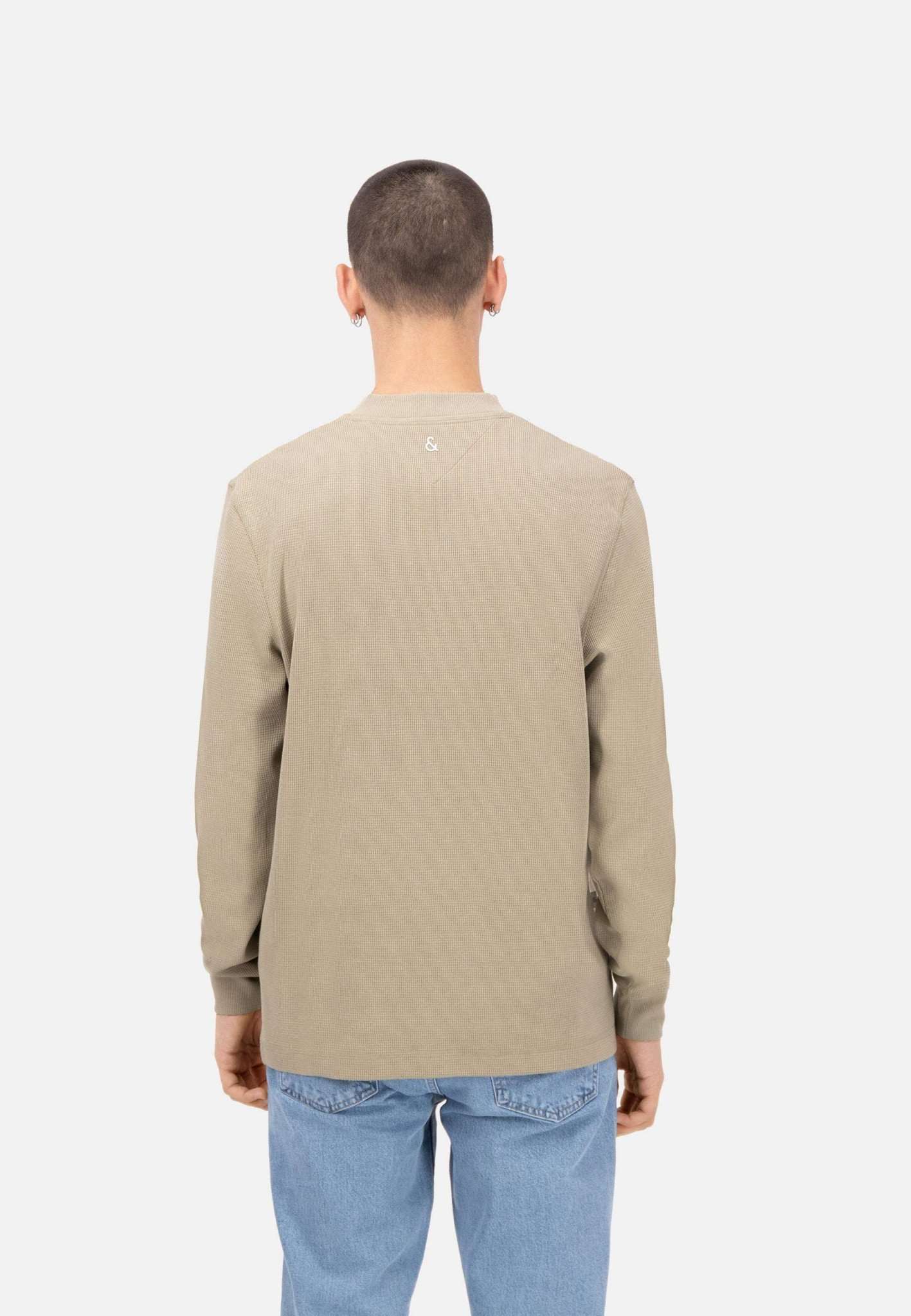 Serafino-Waffle in Light Olive Sweatshirts Colours and Sons   