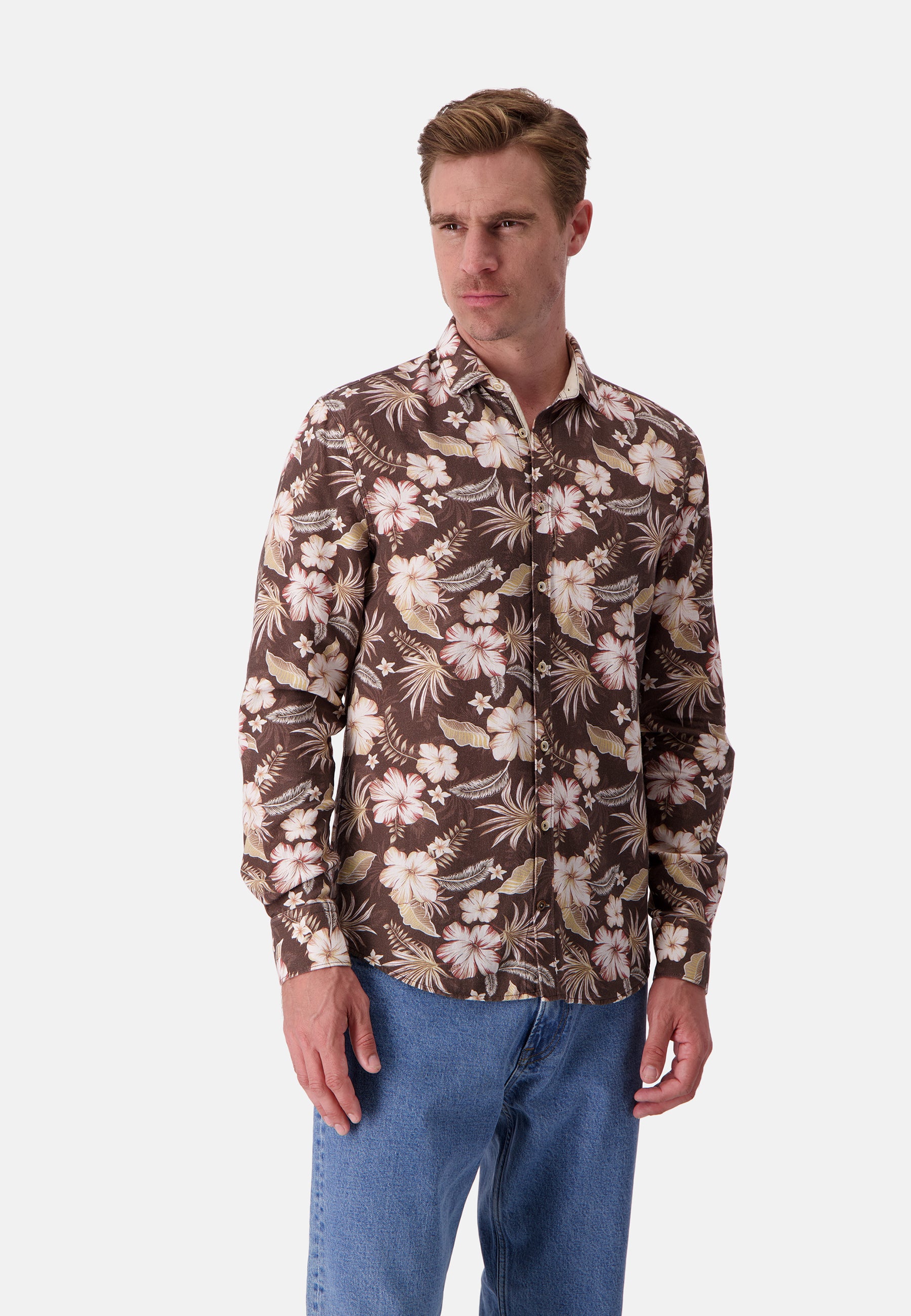 Shirt Printed in Soil Flowers Chemises Colours and Sons   