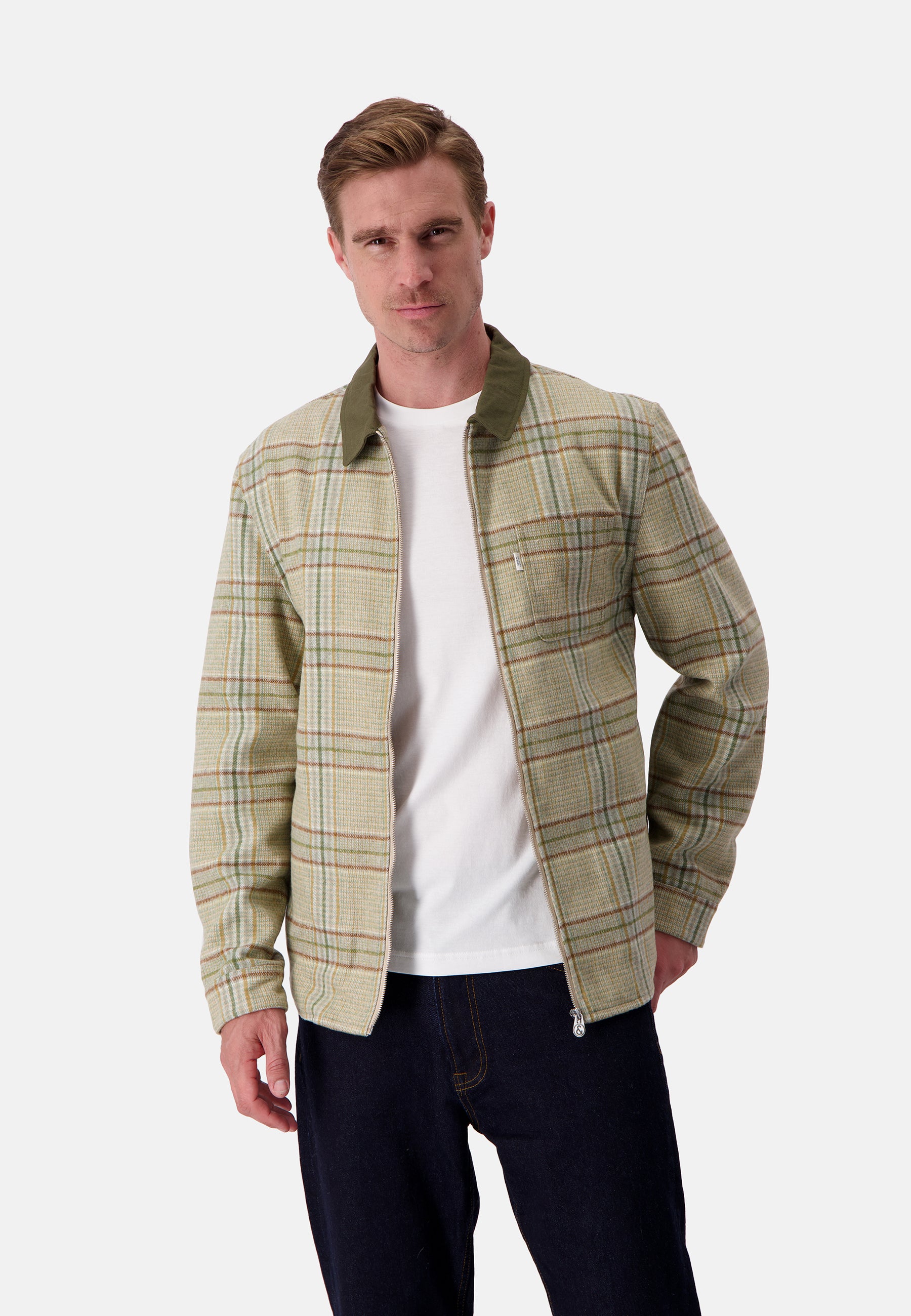 Overshirt Checked in Clover Check Vestes Colours and Sons   