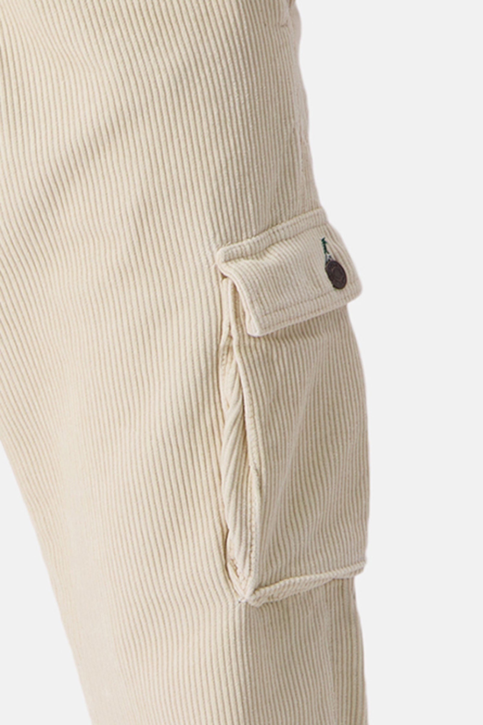 Cargo Corduroy Cropped en Pantalon blanc cassé Colours and Sons   