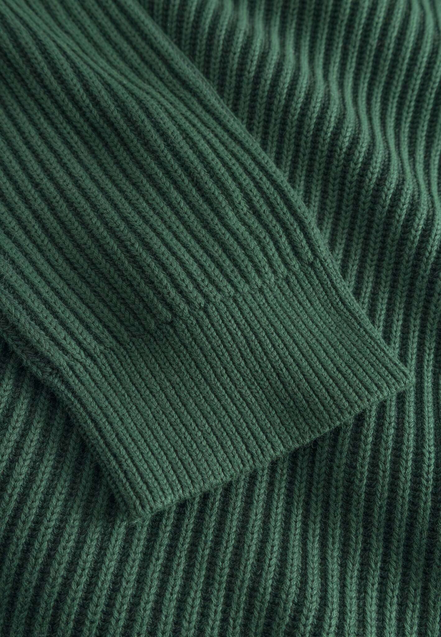 Cardigan-Rib Washed in Pine Pullover Colours and Sons
