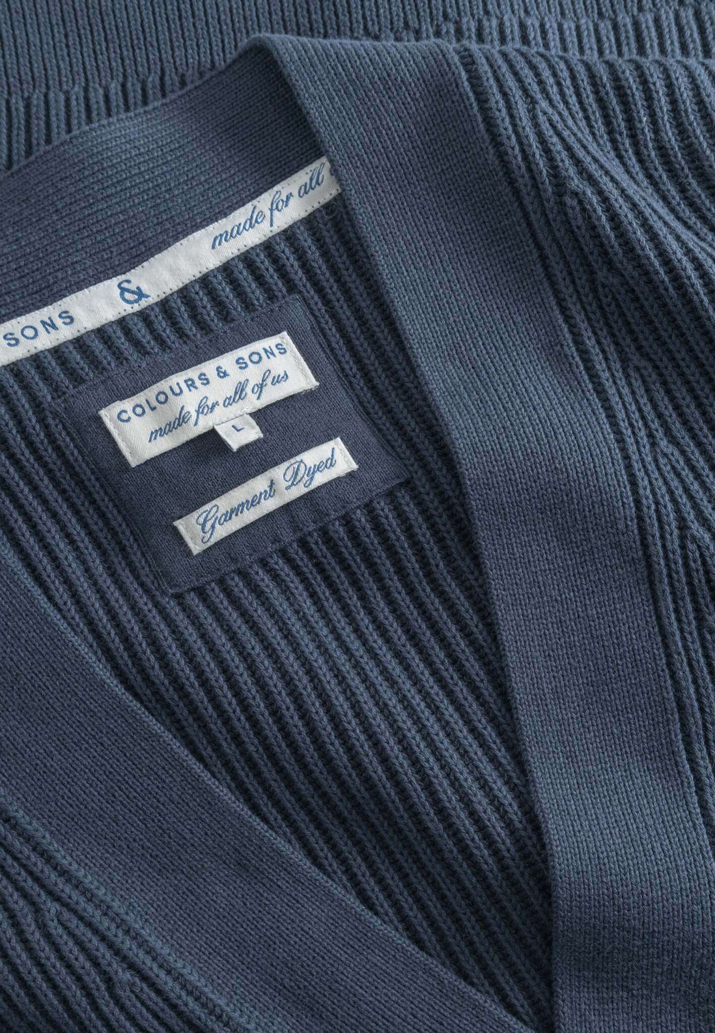 Cardigan-Rib Washed in Midnight Pull Colours and Sons