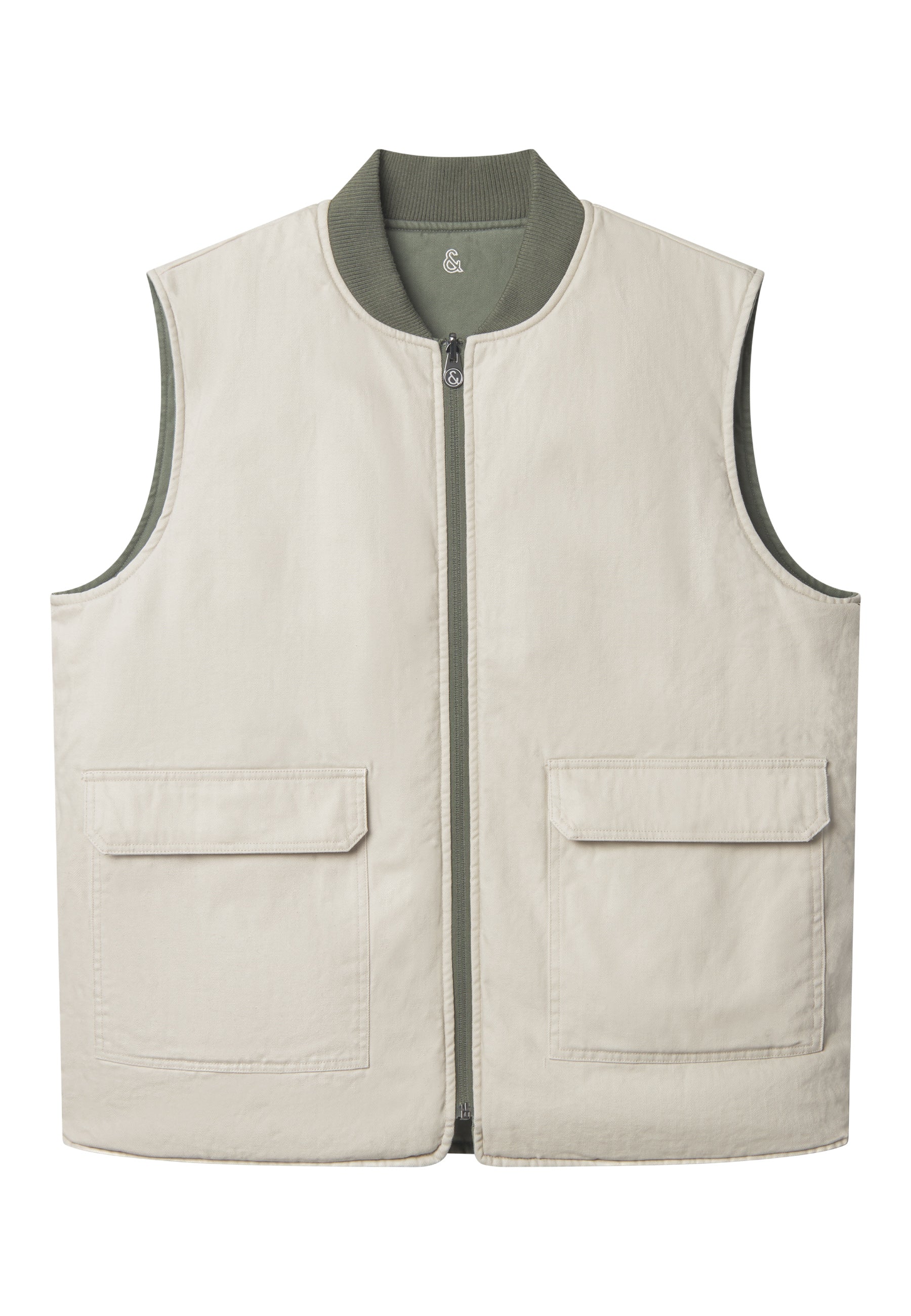 Vest-Reversible Herringbone dans Hunter Vestes Colours and Sons
